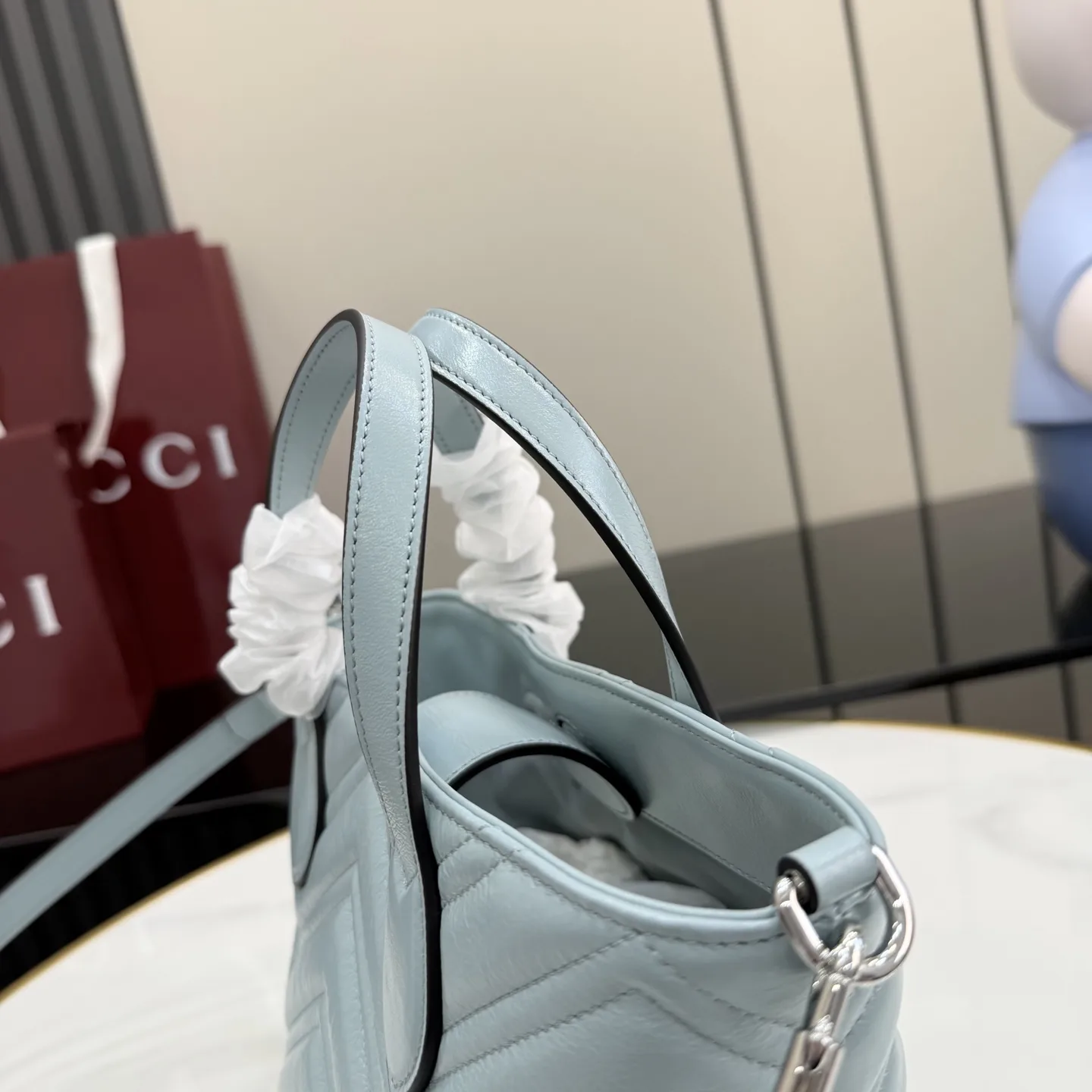 Gucci Blue Marmont GG Supreme Canvas Tote Bag product photo from LabelPicks