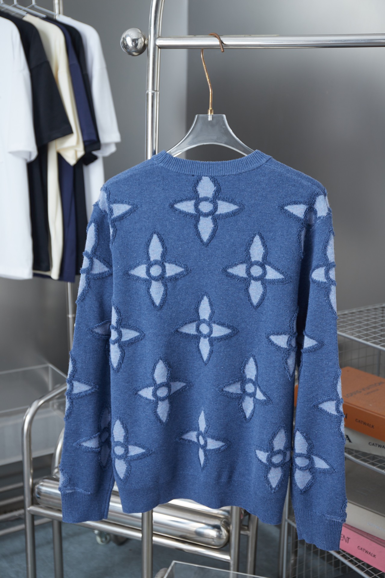 Four-Leaf Clover Long Sleeve Knitted Sweater