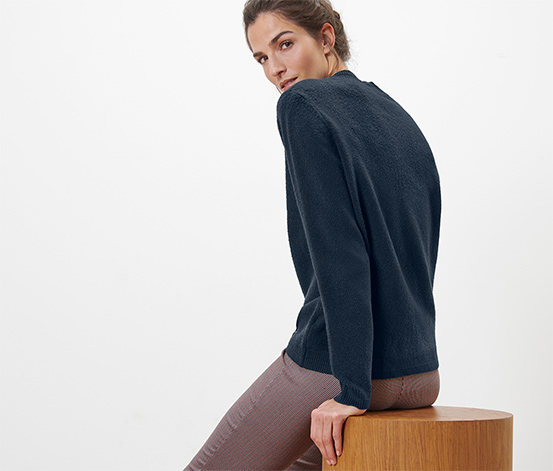 Strickpullover in Boucléoptik