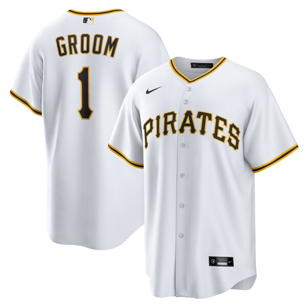 Pittsburgh Pirates Nike #1 Groom Home Replica Jersey - White