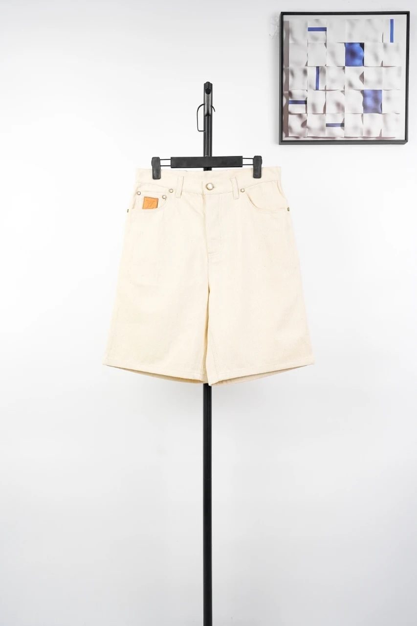 Louis Vuitton Off White Damier Patch Denim Shorts product photo from LabelPicks