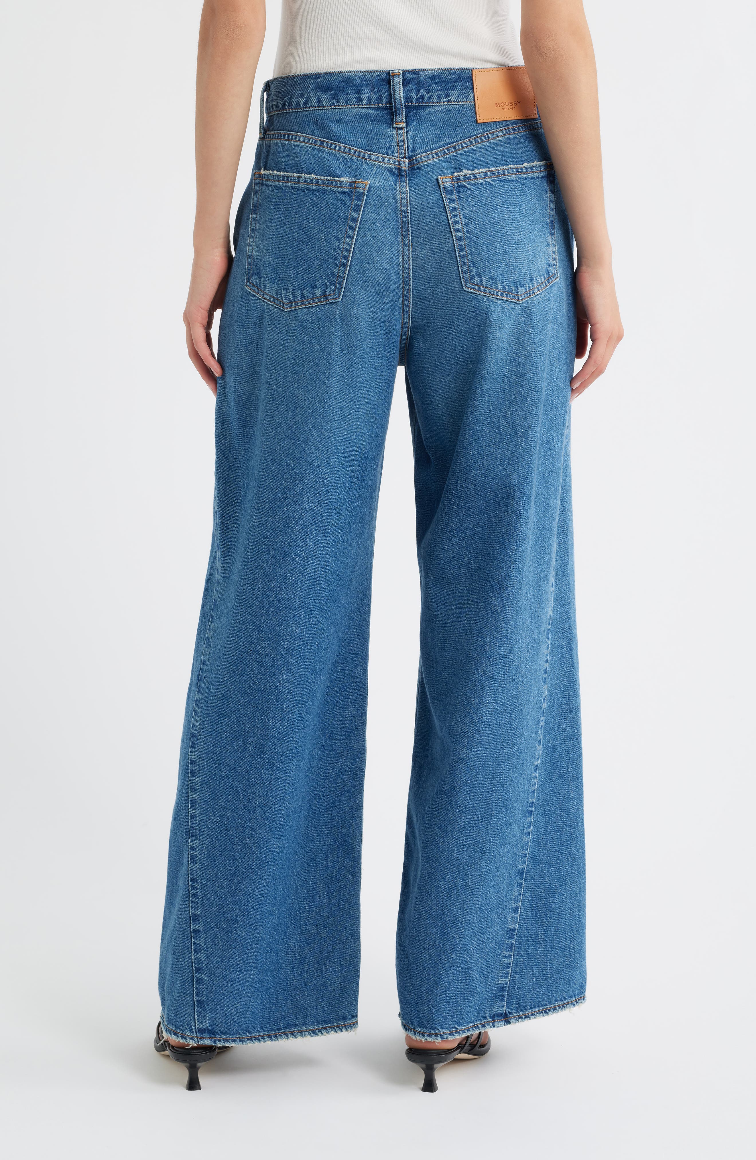 MOUSSY VINTAGE Atlanta Twisted Seam Wide Leg Jeans