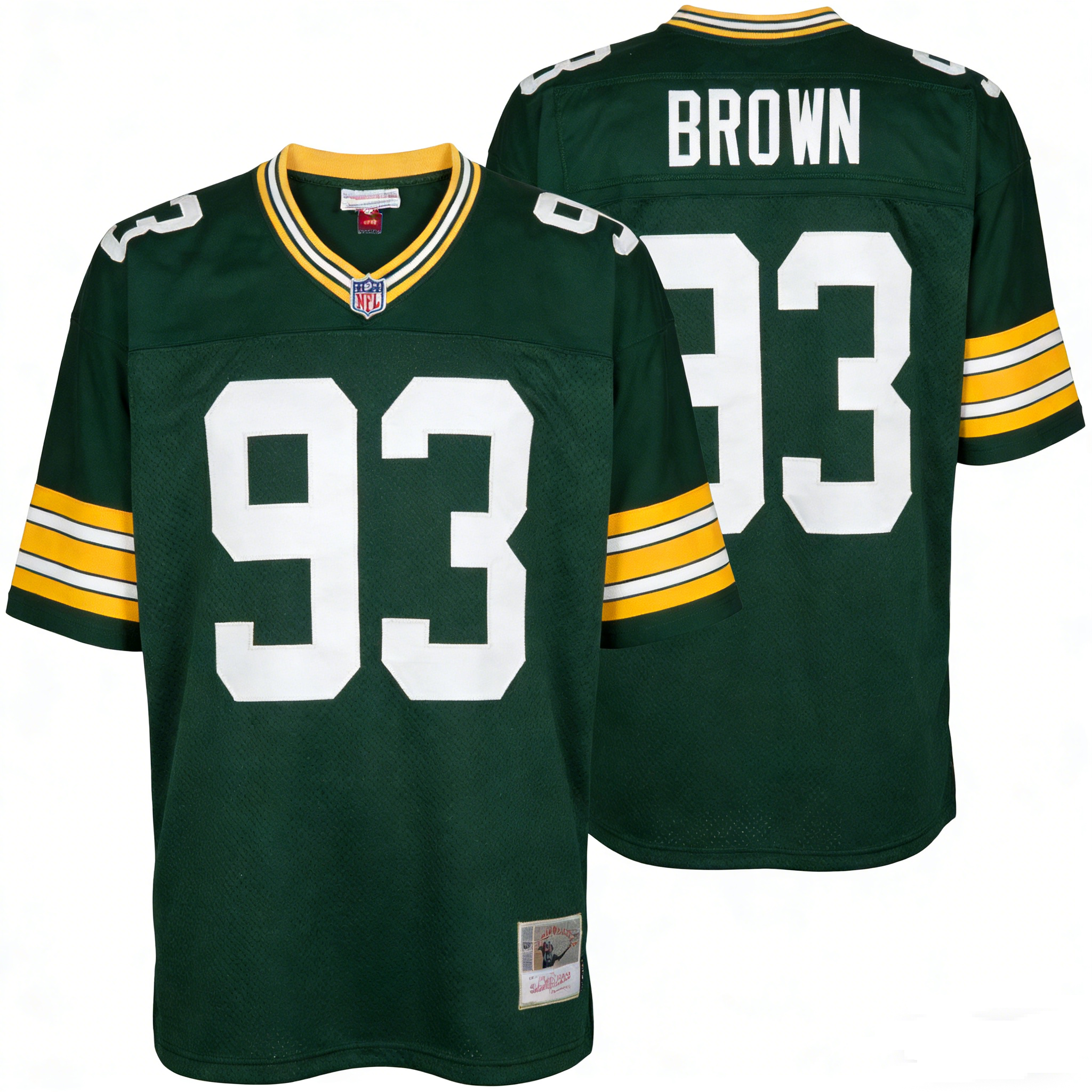 Gilbert Brown Green Bay Packers  Authentic Throwback Retired Player Jersey - Green