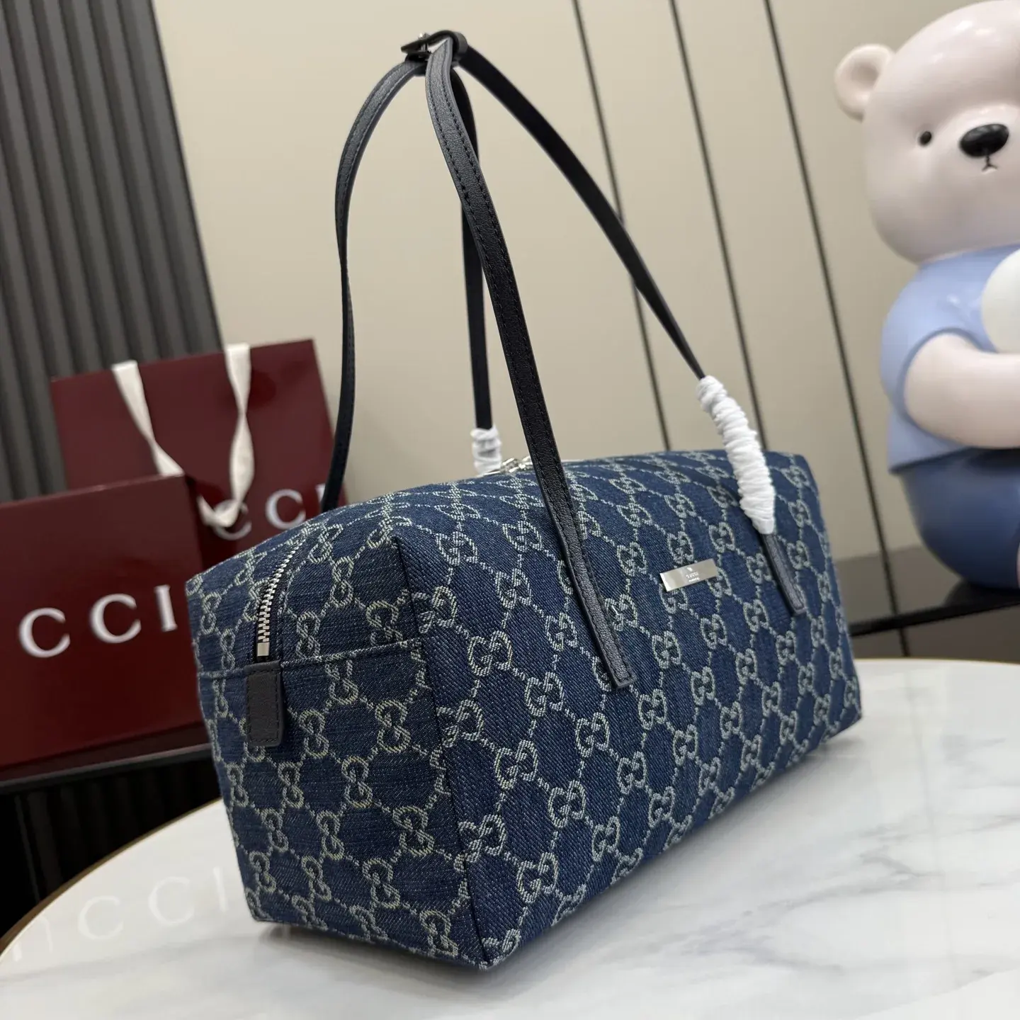 Gucci Generation Blue Nylon Top Handle Bag product photo from LabelPicks
