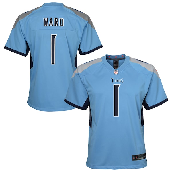 Cameron Ward Tennessee Titans Nike Youth Team Game Jersey - Light Blue/White
