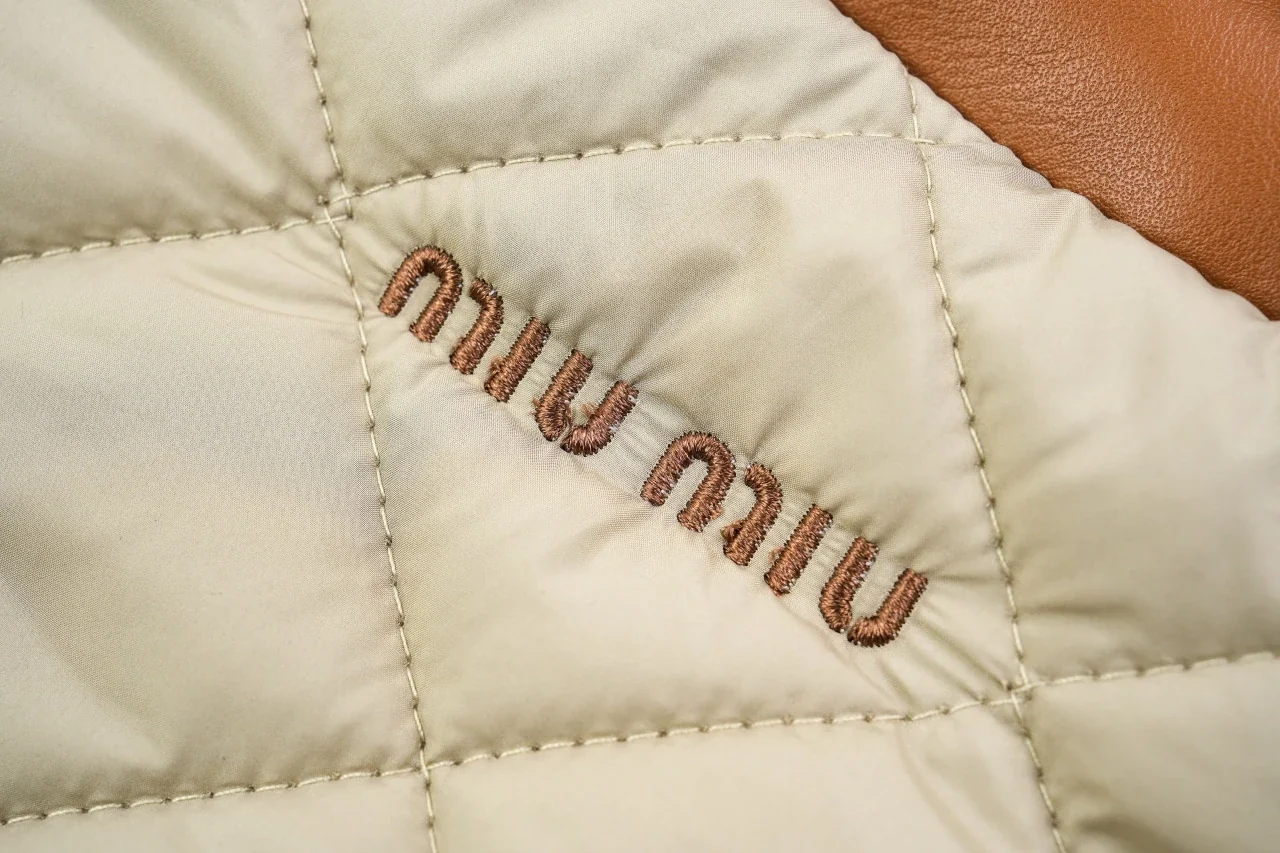 Miu Miu Beige Diamond Quilted Padded Jacket product photo from LabelPicks