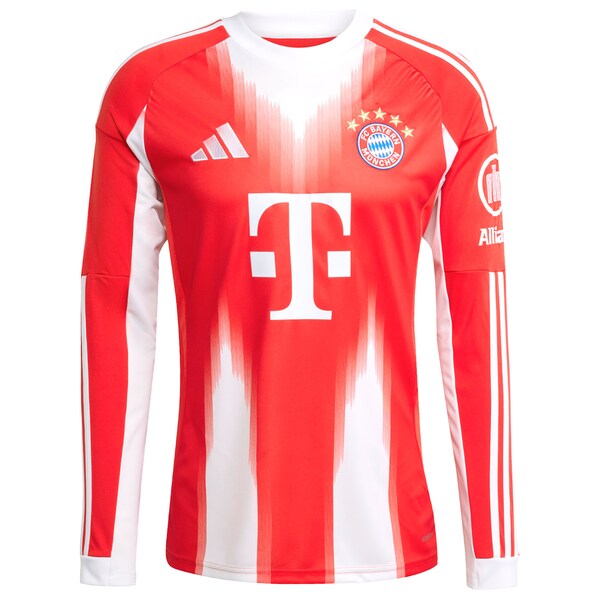 Bayern Munich adidas 2025/26 Home Replica Long Sleeve Custom Jersey - Red