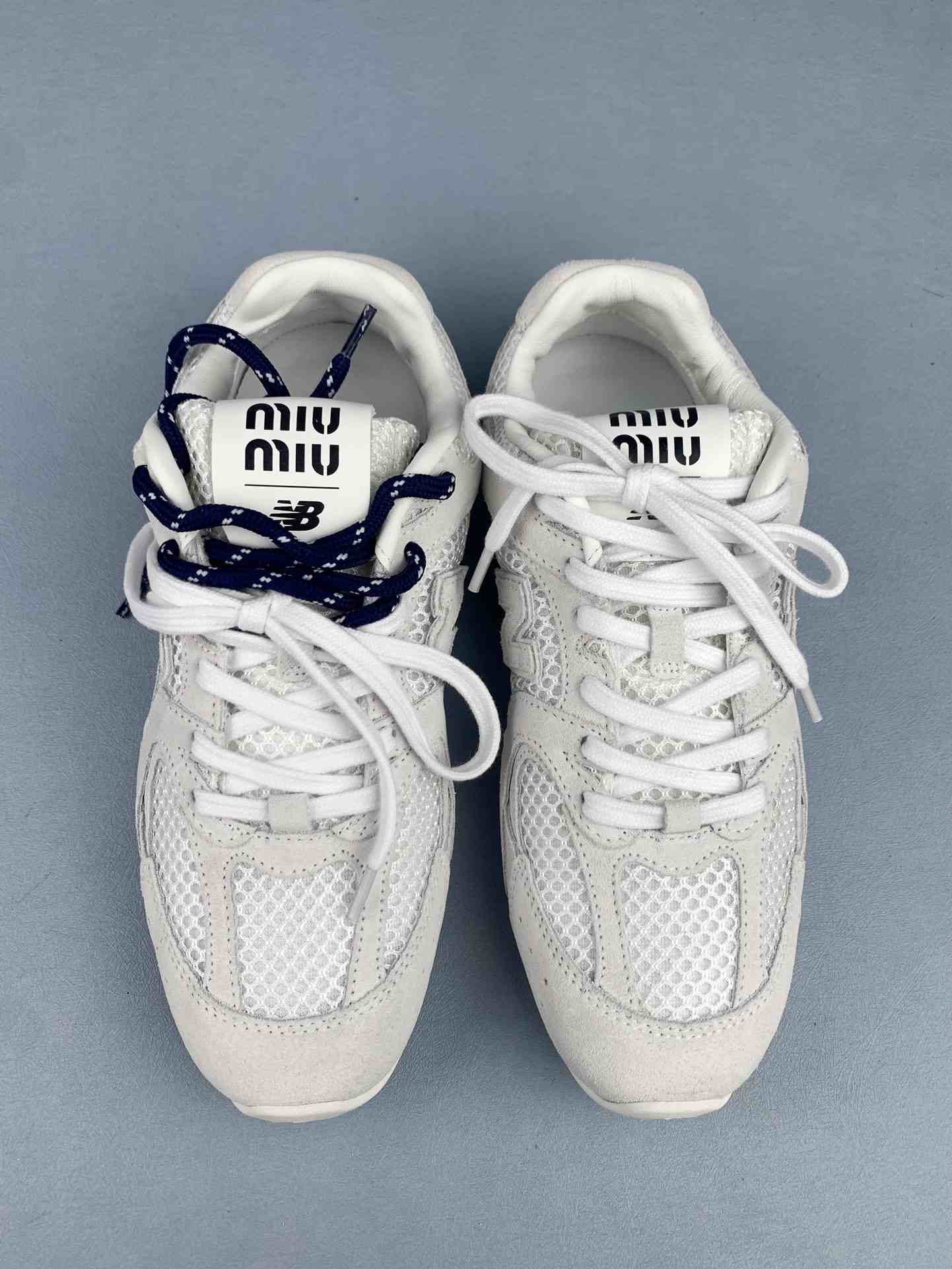New Balance X Miu Miu 530 suede and mesh sneakers