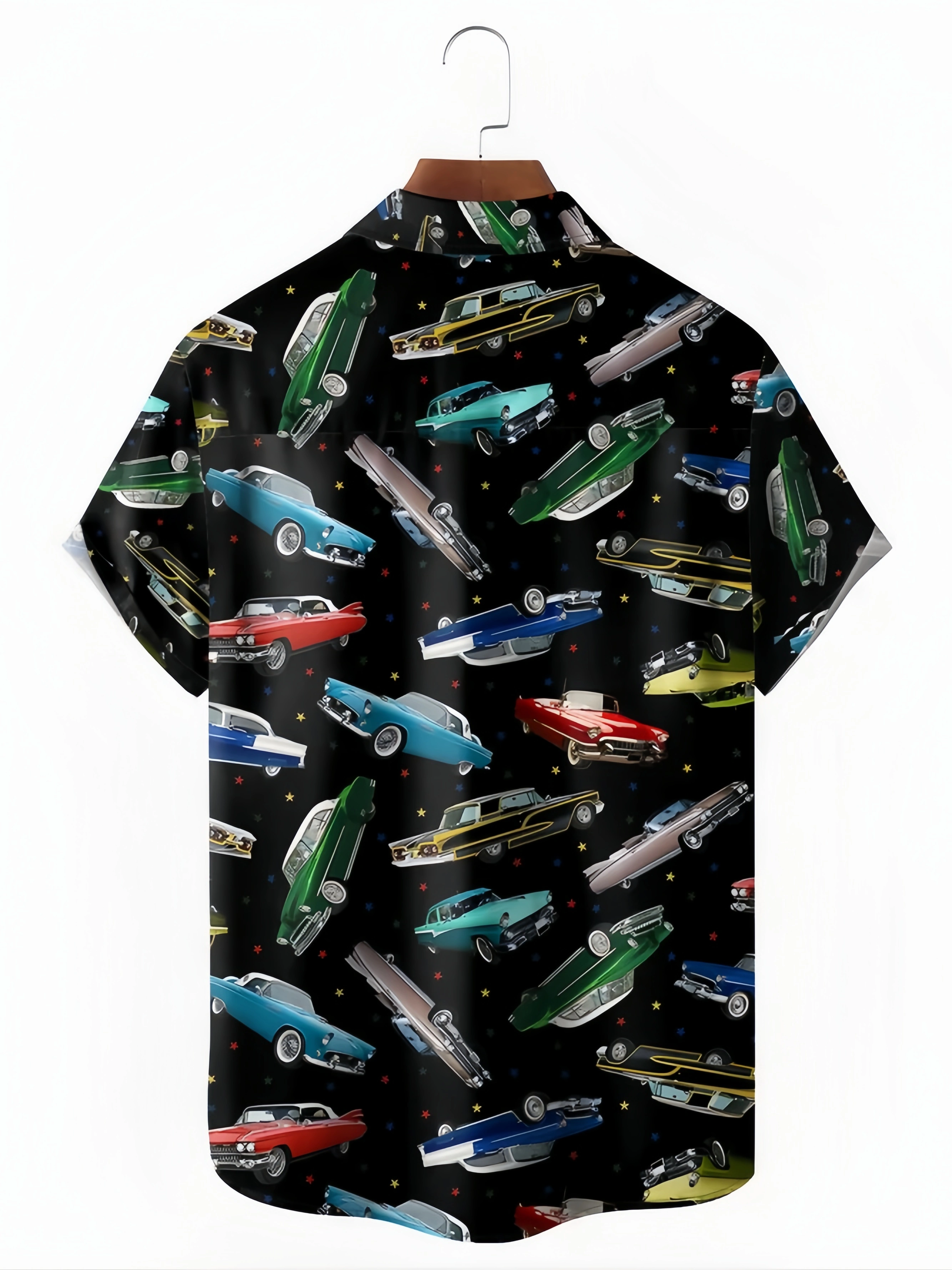 Car Chest Pocket Short Sleeve Casual Shirt