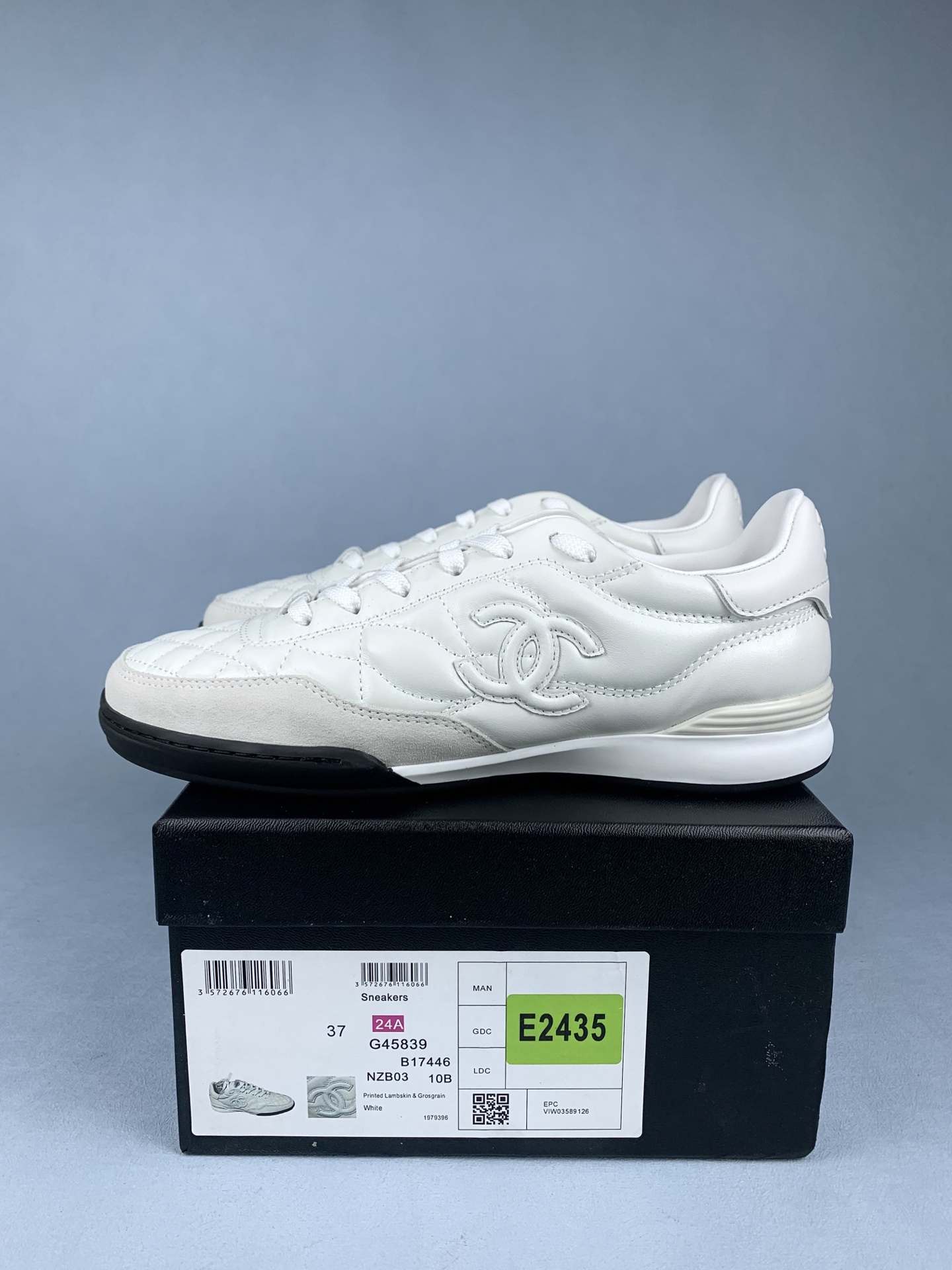 CHANEL Sneakers Printed Lambskin & Grosgrain