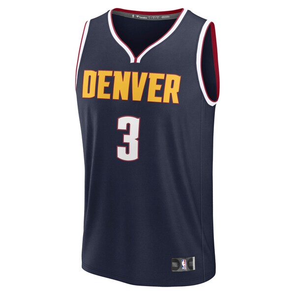 Julian Strawther Denver Nuggets  Fast Break Replica Player Jersey - Icon Edition - Navy