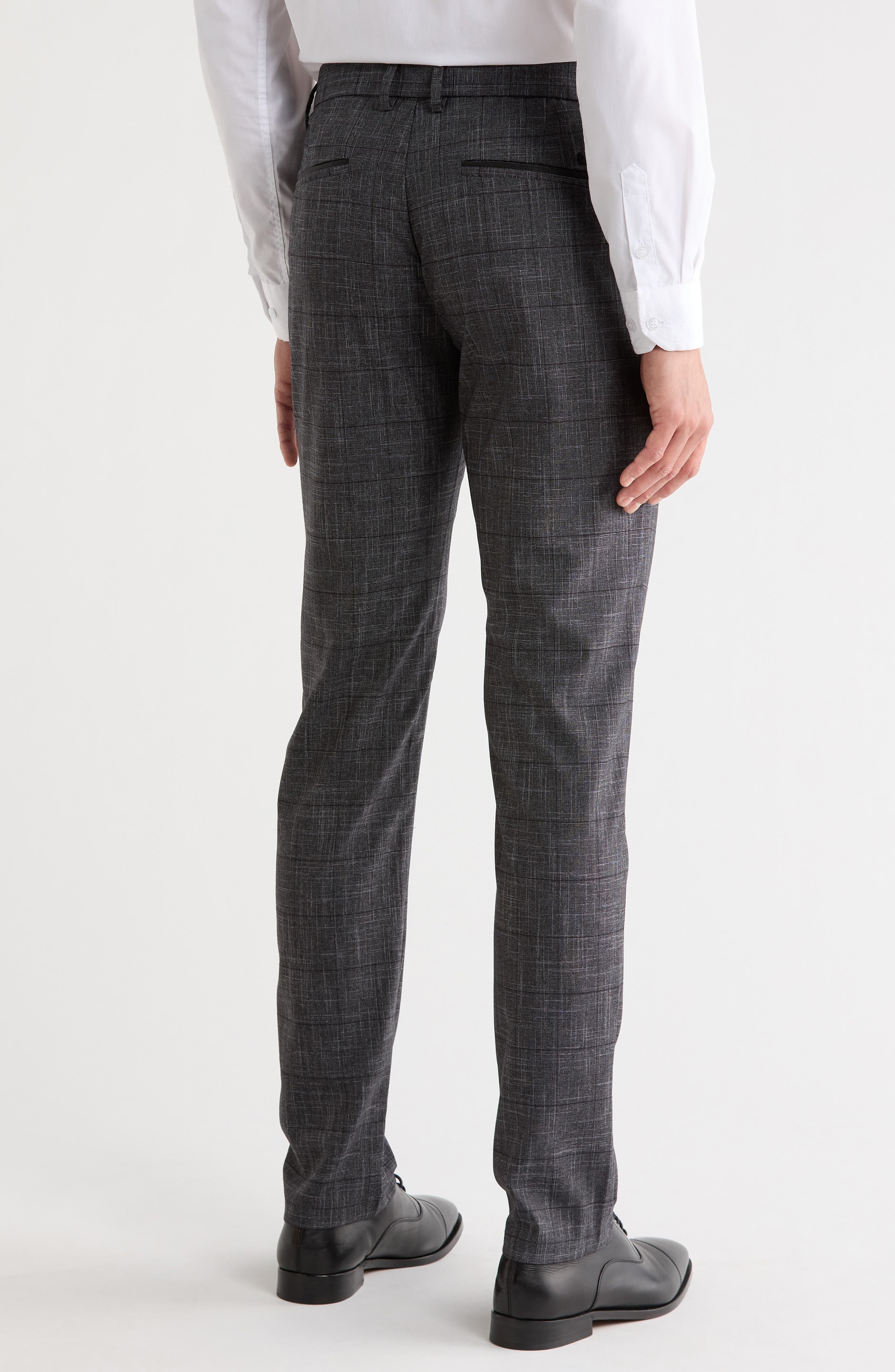 T.R. PREMIUM Plaid Straight Leg Trousers