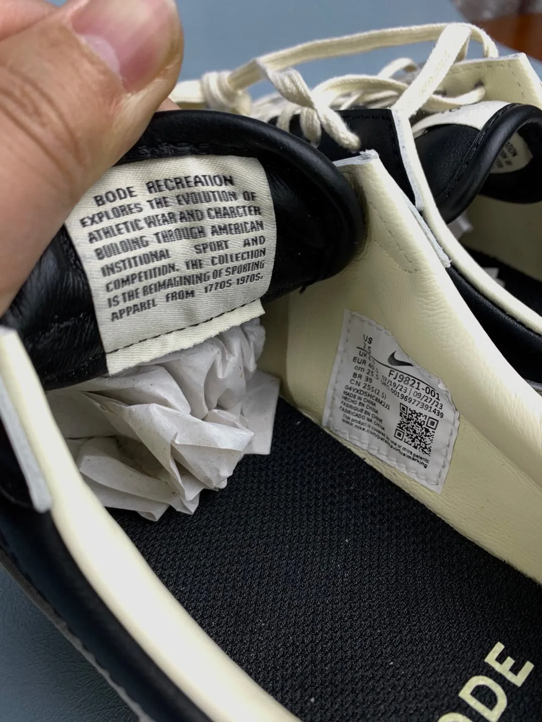Bode x Nike Astrograbber SP “Black and Coconut Milk” - Black/Coconut Milk product photo from LabelPicks