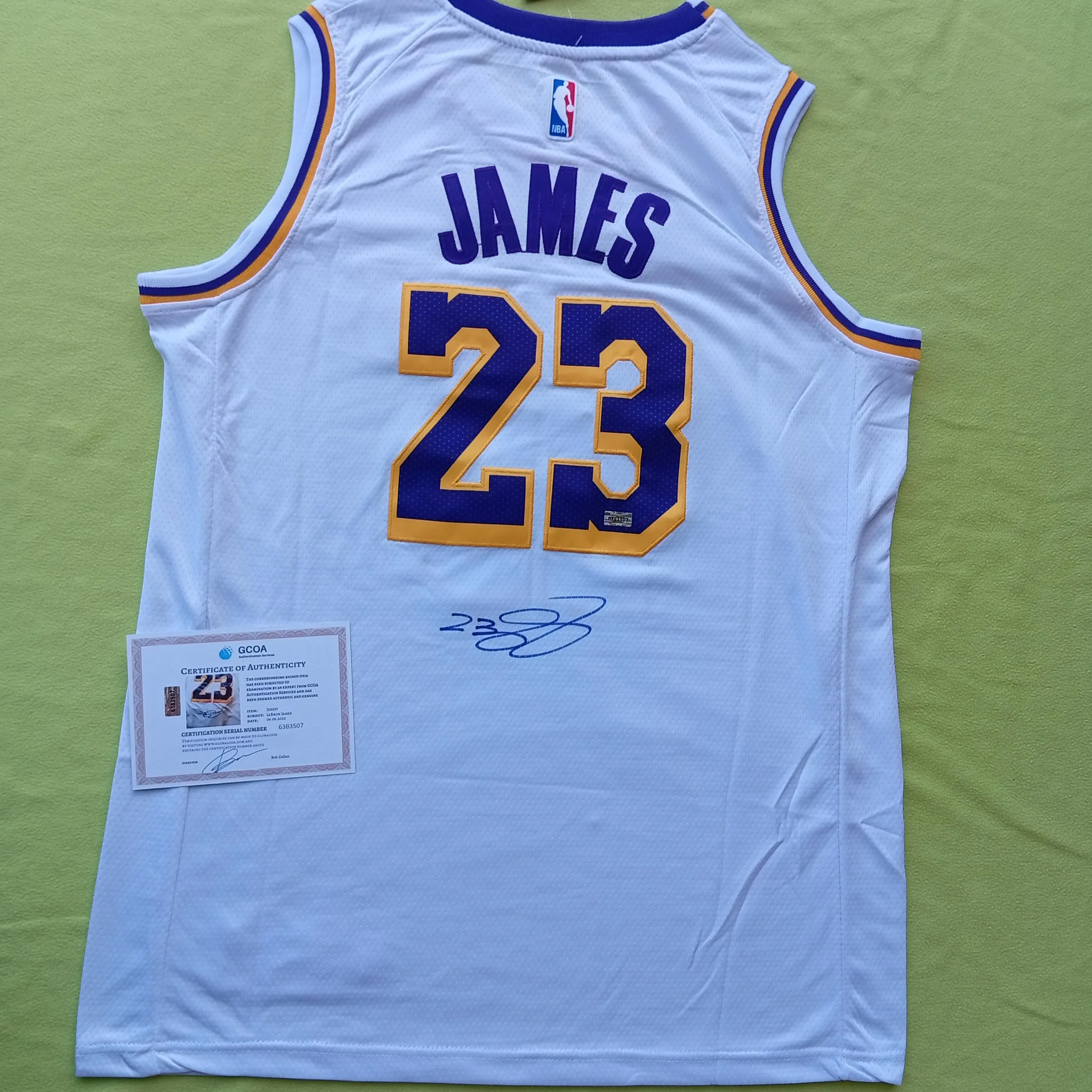 LeBron James Signed Autographed Los Angeles Lakers Basketball Jersey with COA