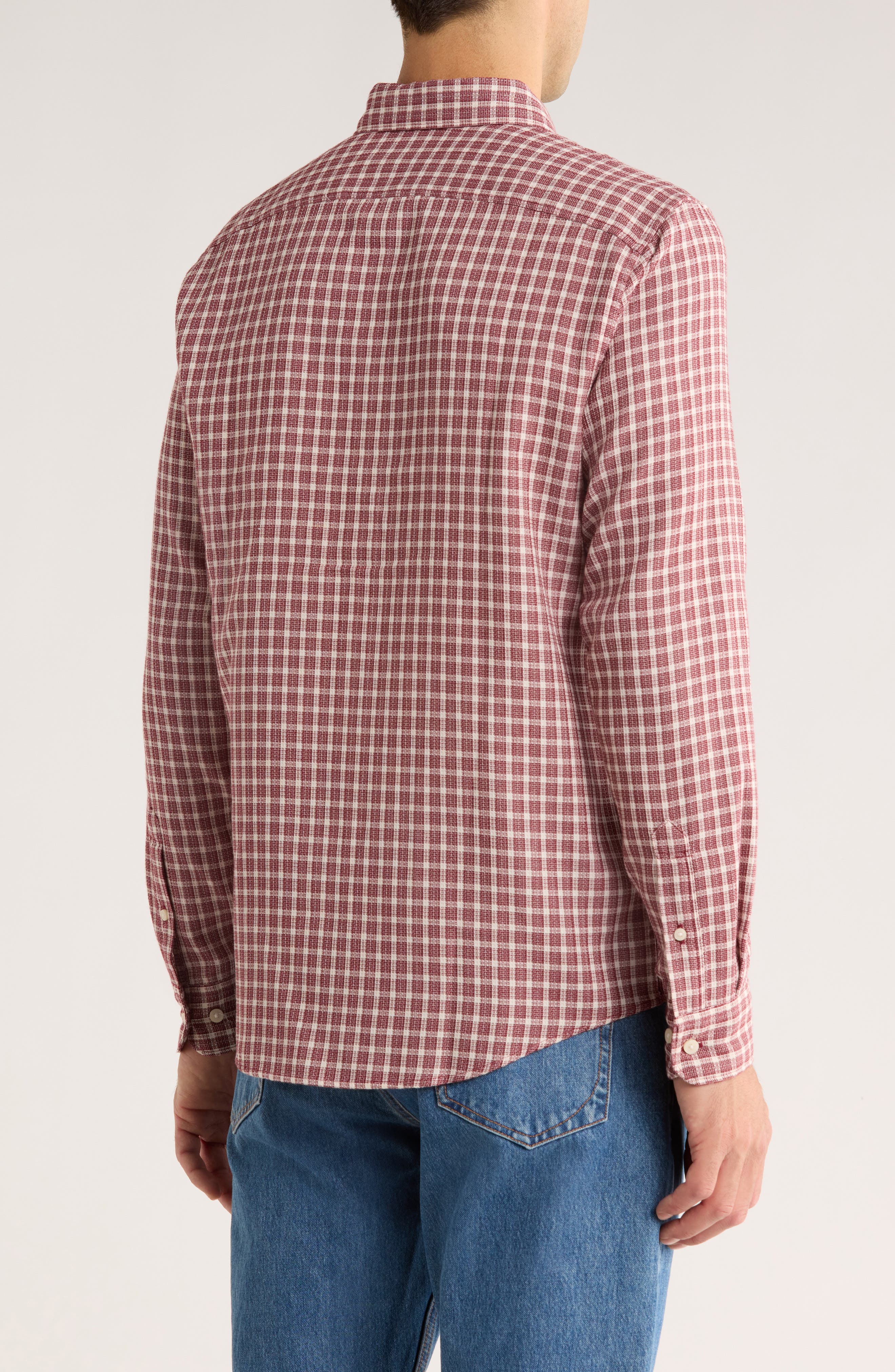 Original Penguin Waffle Check Button-Down Shirt