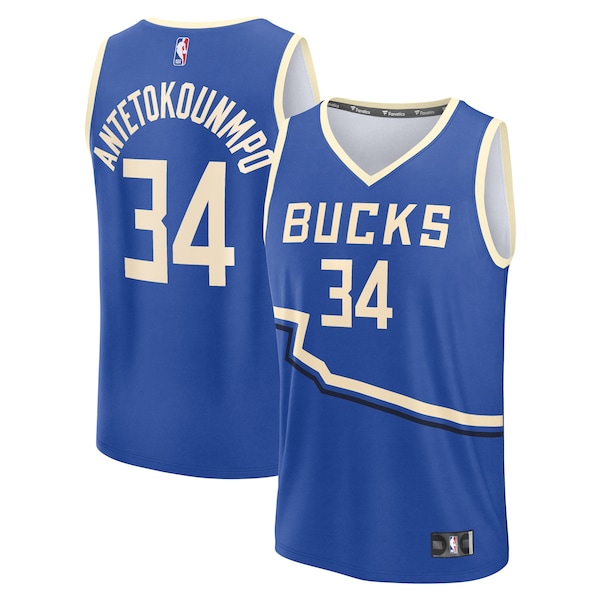 Giannis Antetokounmpo Milwaukee Bucks  2024/25 Fast Break Player Jersey - City Edition - Royal