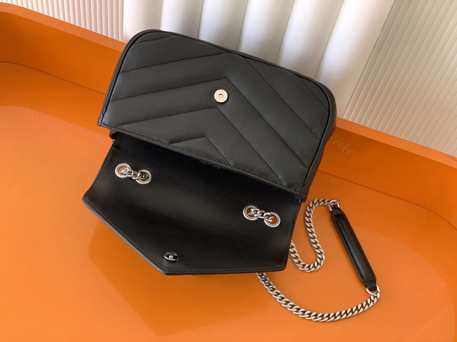 Saint Laurent Loulou Black Lambskin Shoulder Bag product photo from LabelPicks