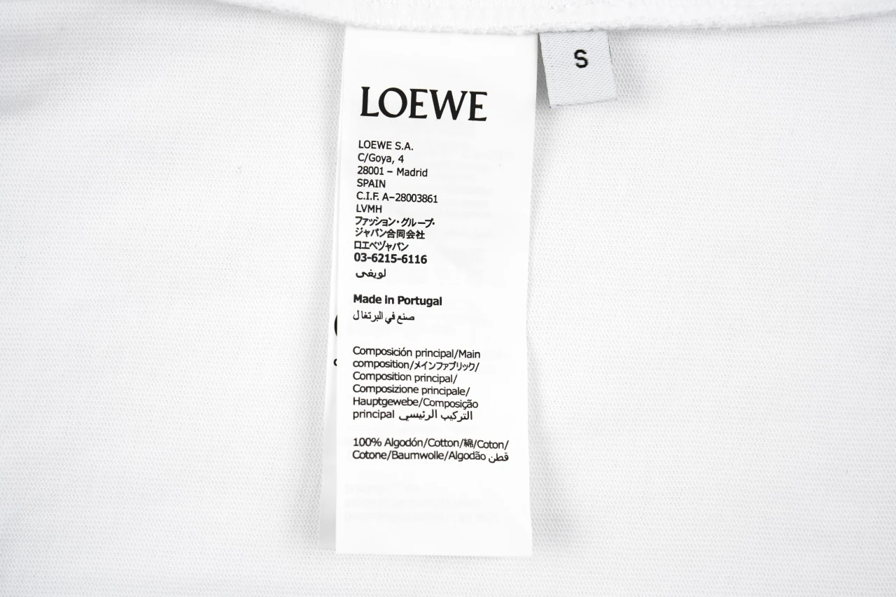 LOEWE White Pocket Logo Embroidered T-Shirt product photo from LabelPicks
