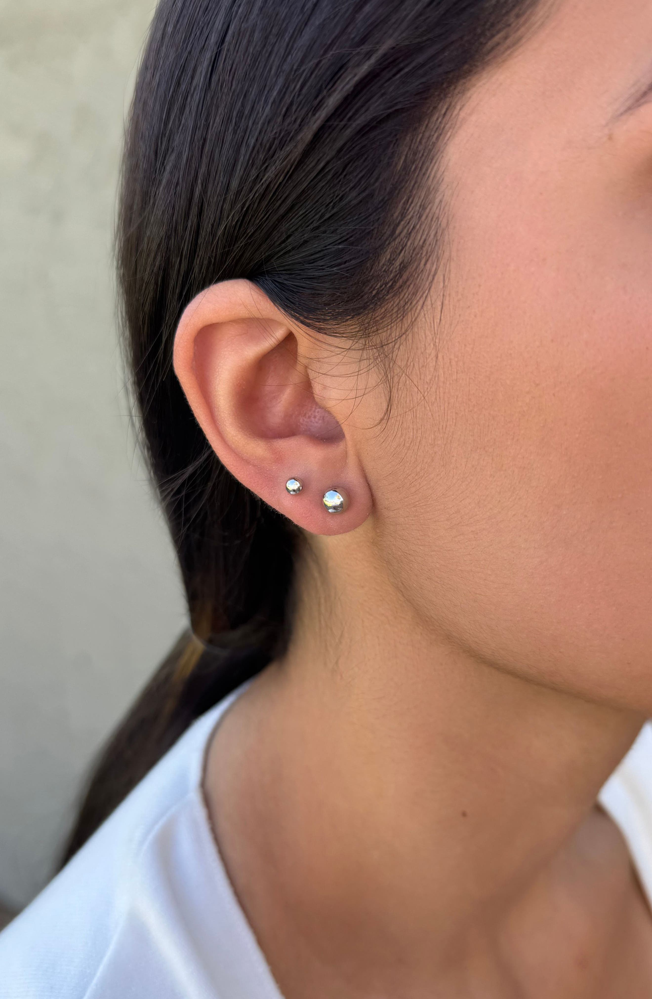 Adornia Set of 3 Tarnish Resistant Ball Stud Earrings