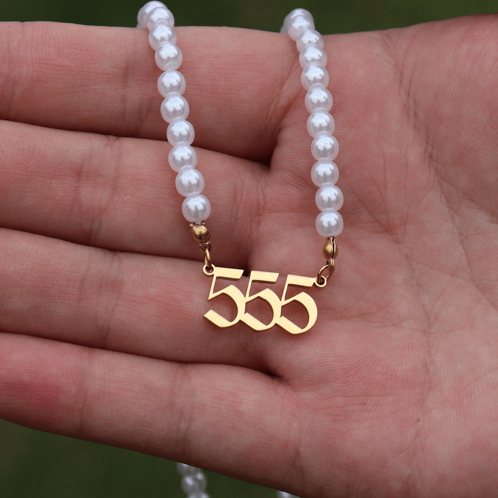 Angel Pearl Number Necklaces 111-999