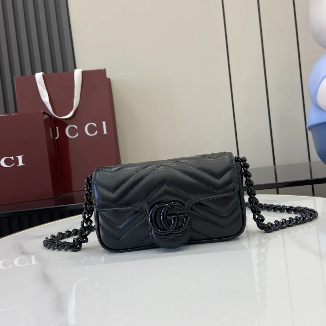 Gucci Marmont Black Quilted Leather Shoulder Bag product photo from LabelPicks