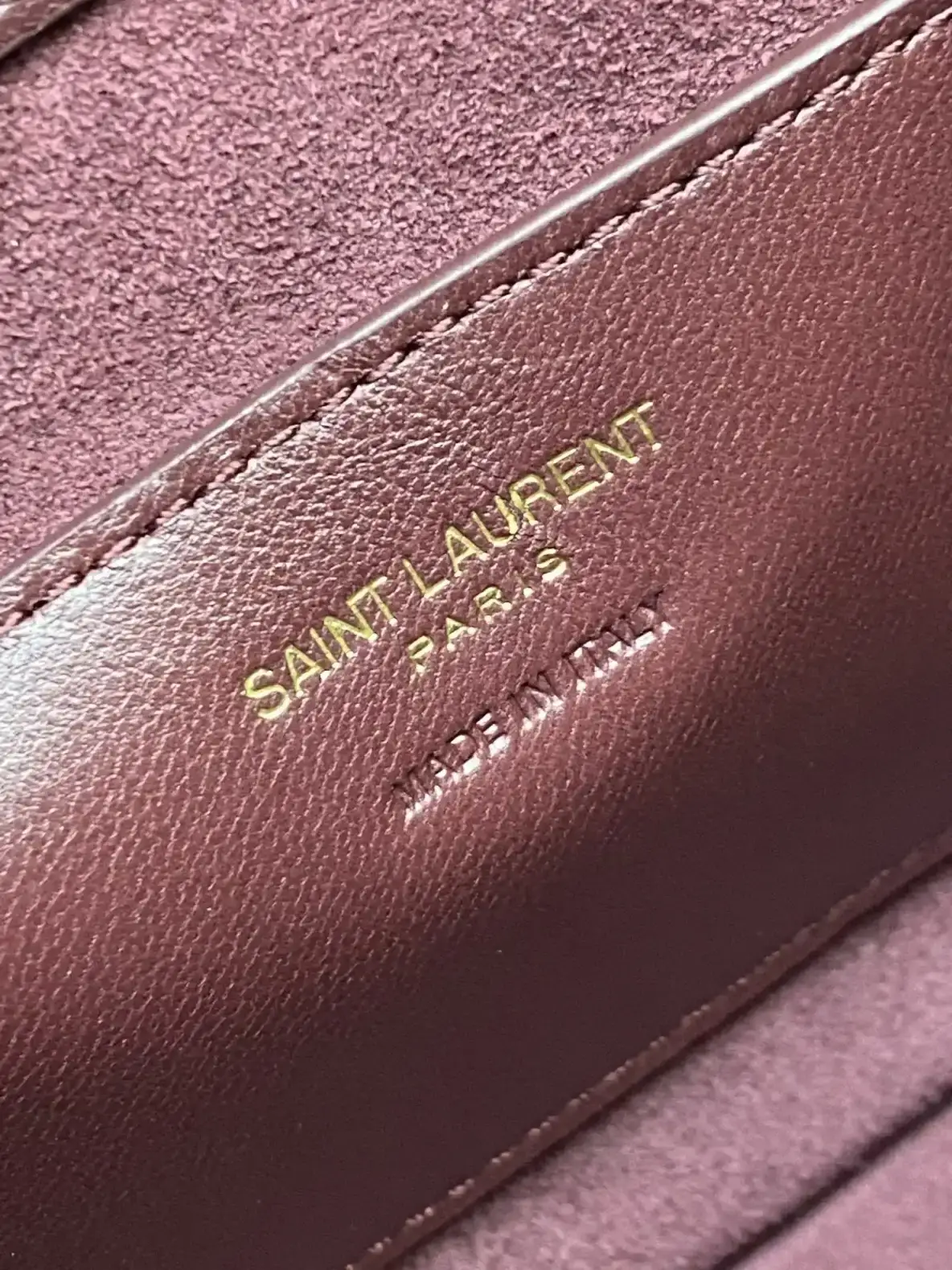 Saint Laurent Burgundy Lambskin Shoulder Bag product photo from LabelPicks