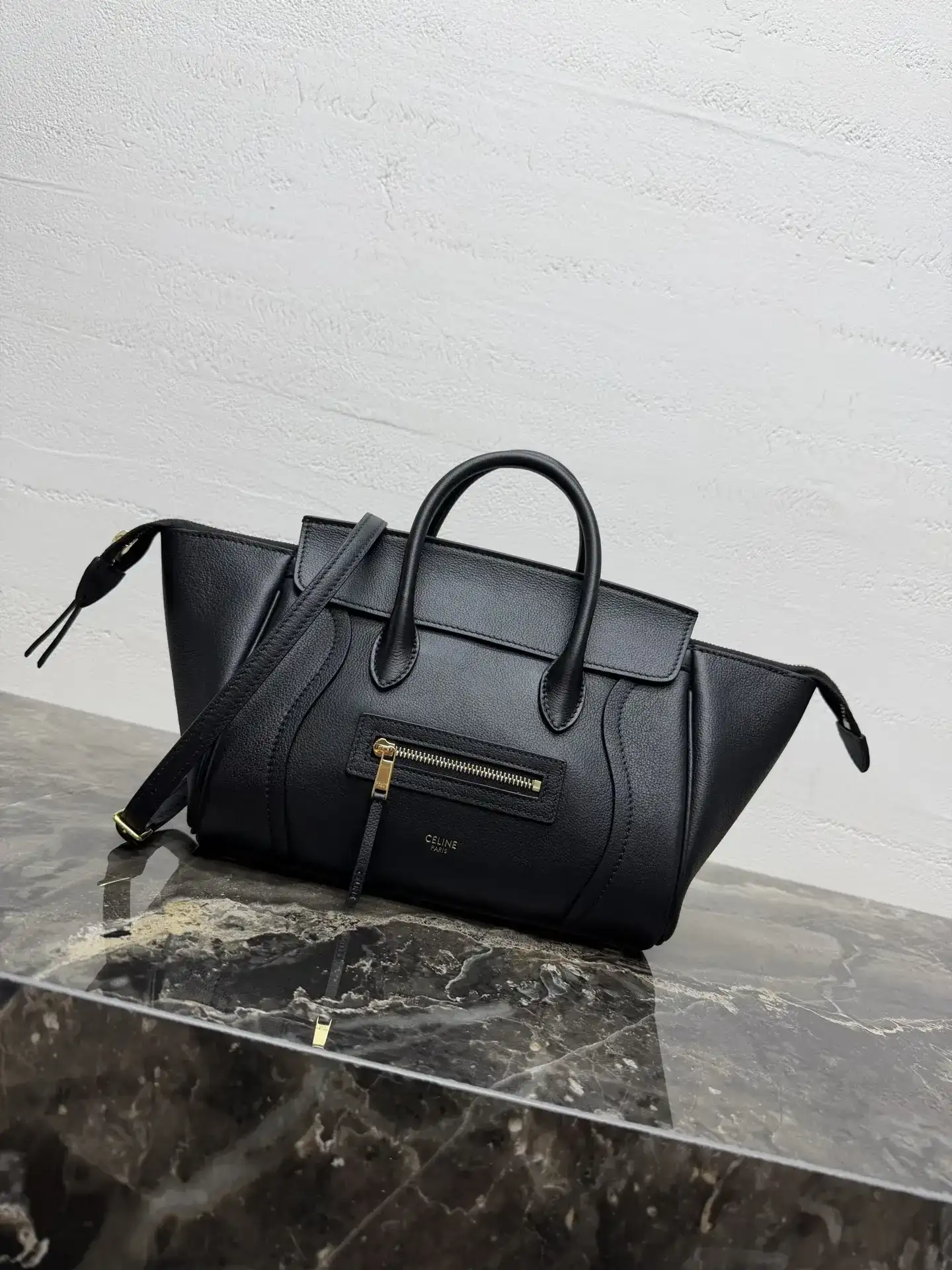 Celine Grained Leather Luggage Top Handle Bag product photo from LabelPicks