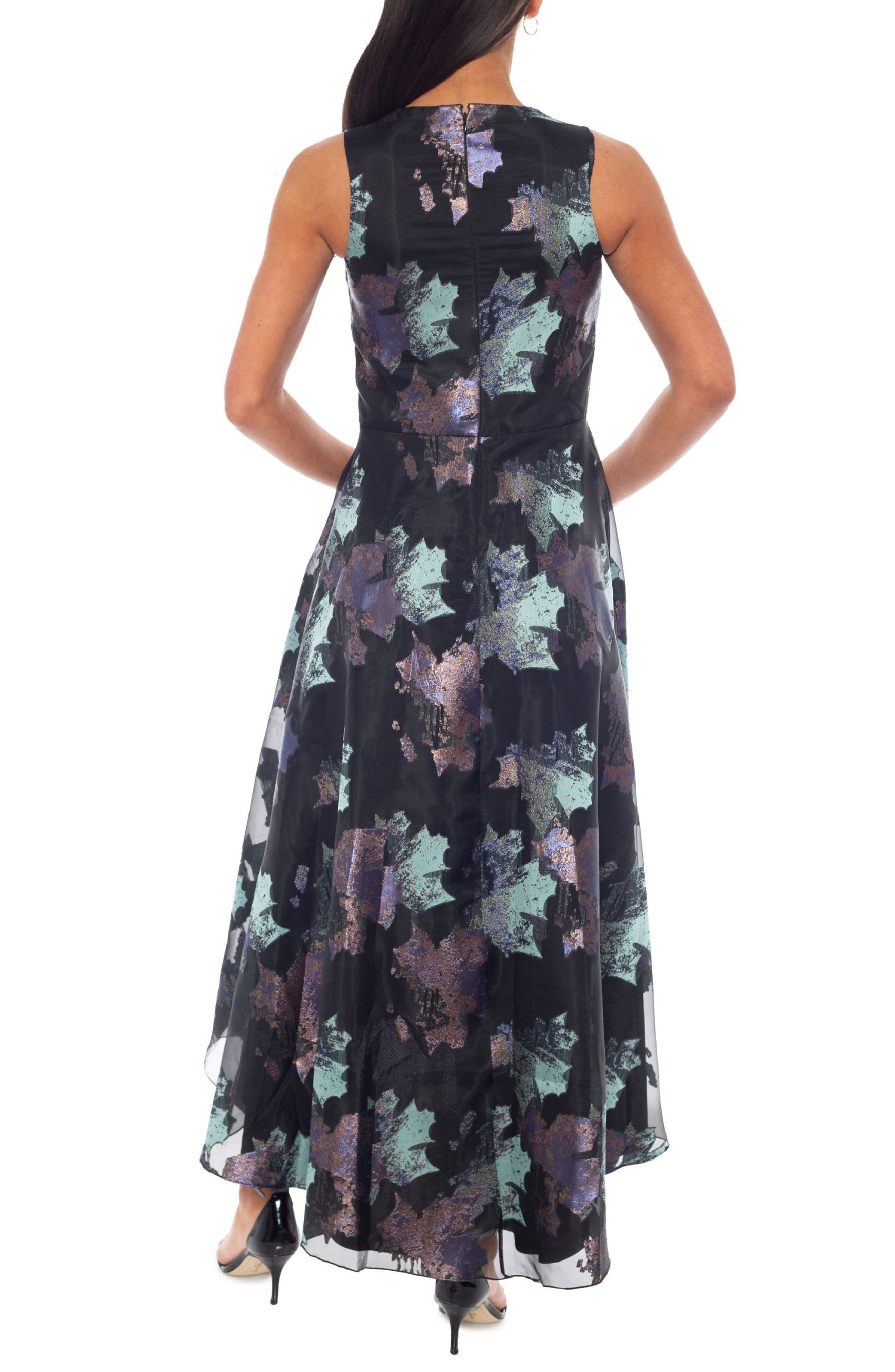Oleg Cassini Floral Brocade Sleeveless Dress