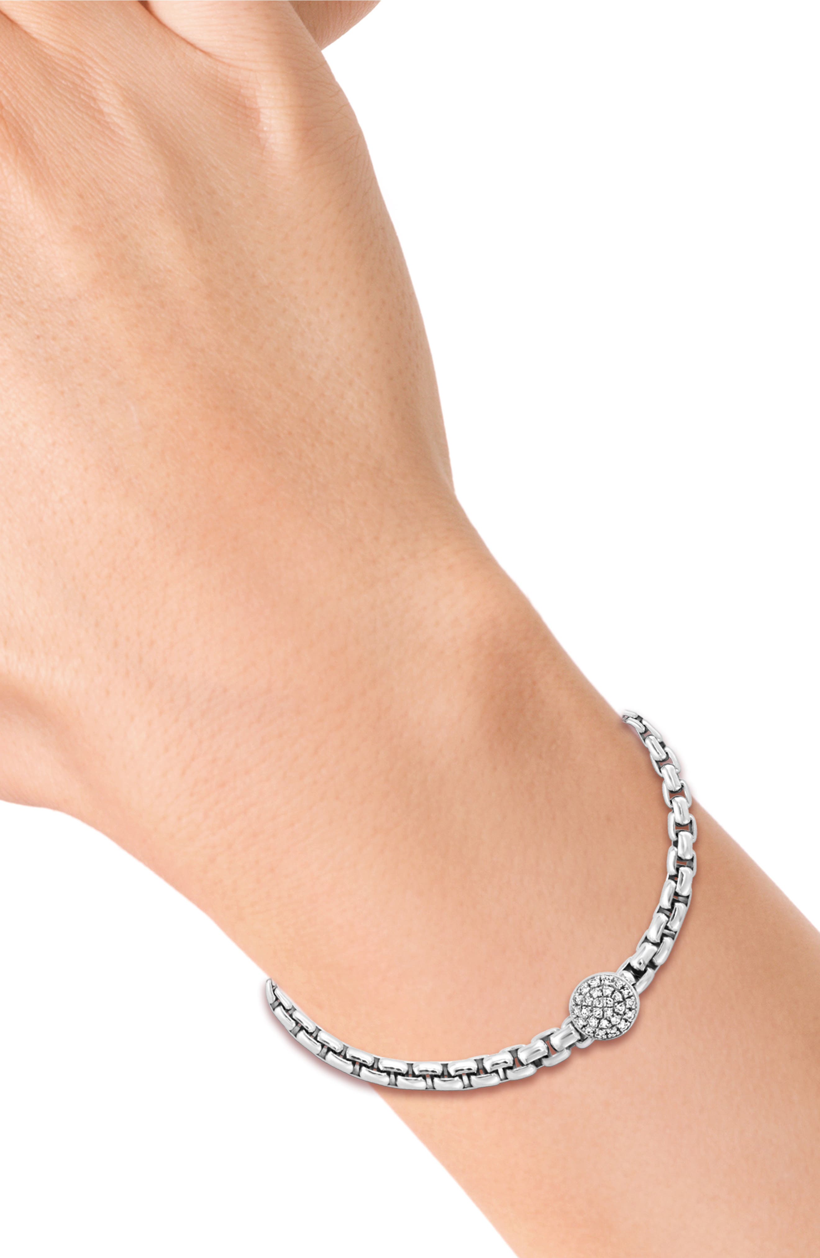 EFFY Sterling Silver Diamond Chain Link Bracelet - 0.10ct.