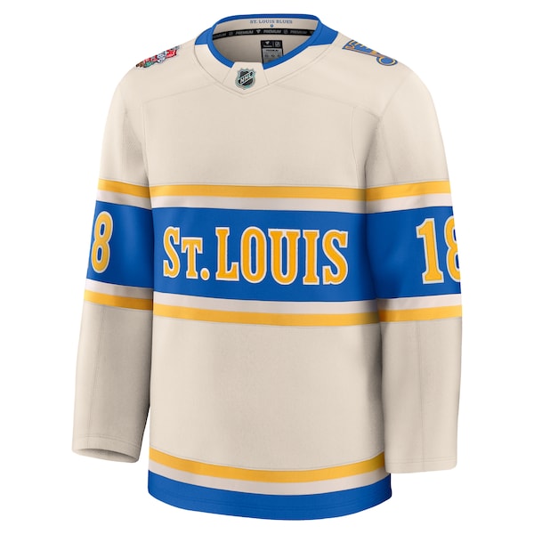 Robert Thomas St. Louis Blues  2025 NHL Winter Classic Premium Player Jersey - Cream