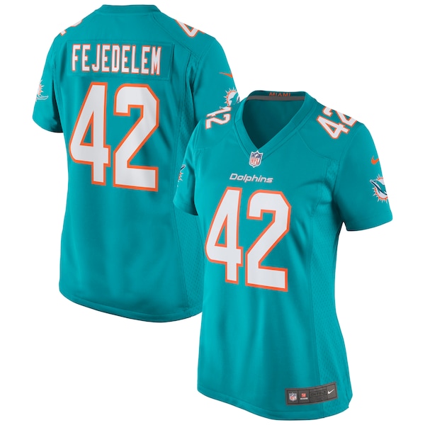 Clayton Fejedelem Miami Dolphins Nike Women's Game Jersey - Aqua