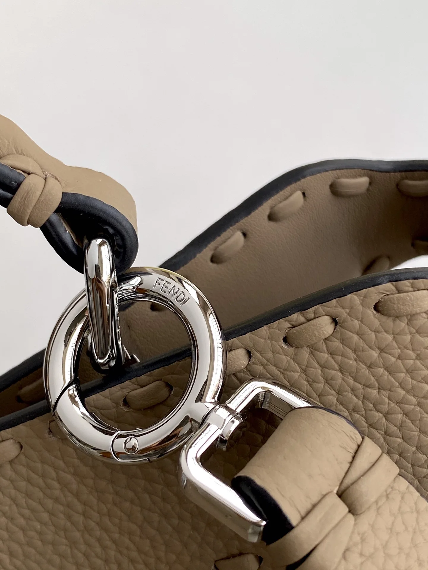 Fendi Peekaboo Grey Calfskin Top Handle Bag product photo from LabelPicks