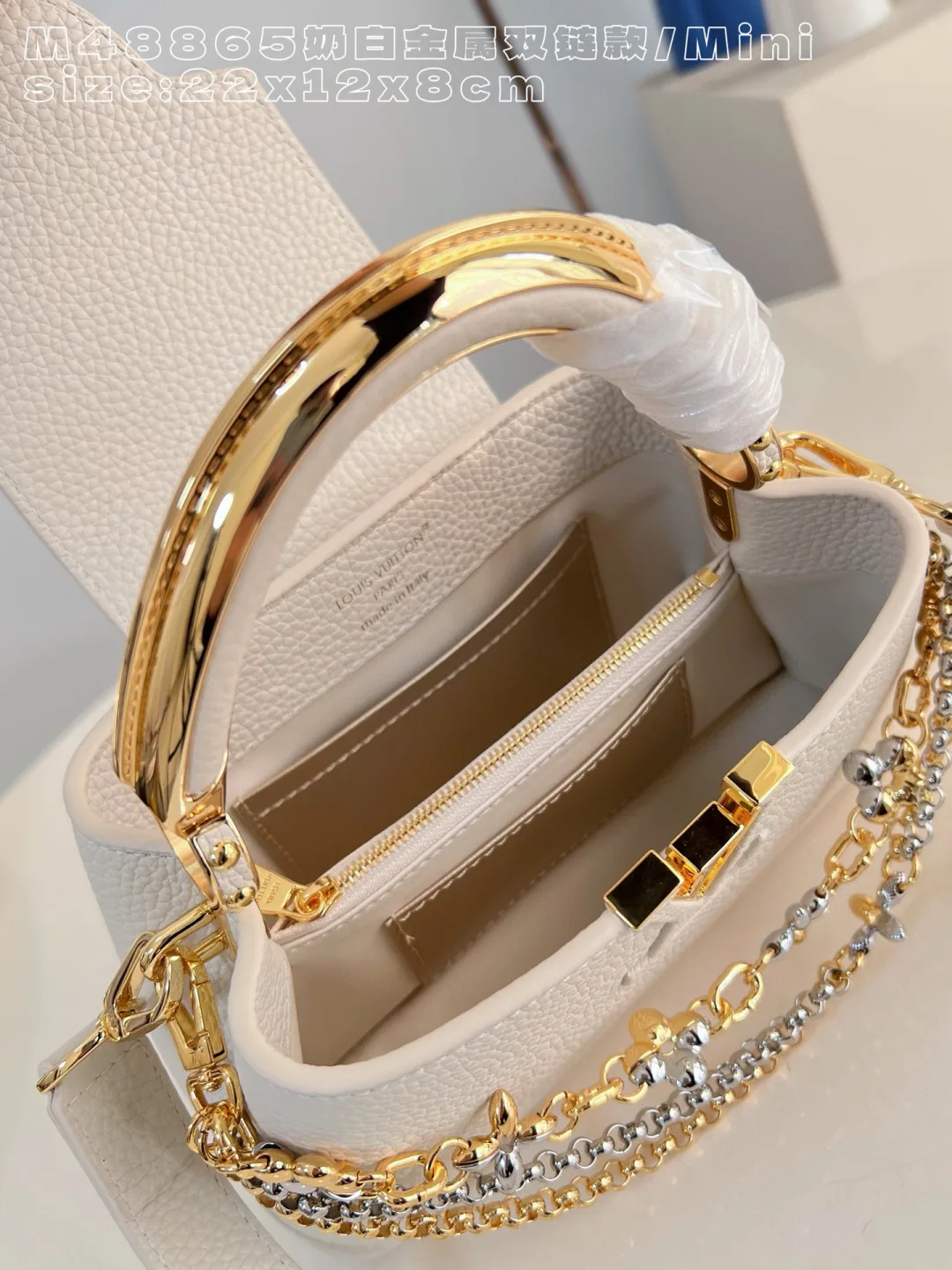 Louis Vuitton White Capucines Calfskin Crossbody Bag product photo from LabelPicks