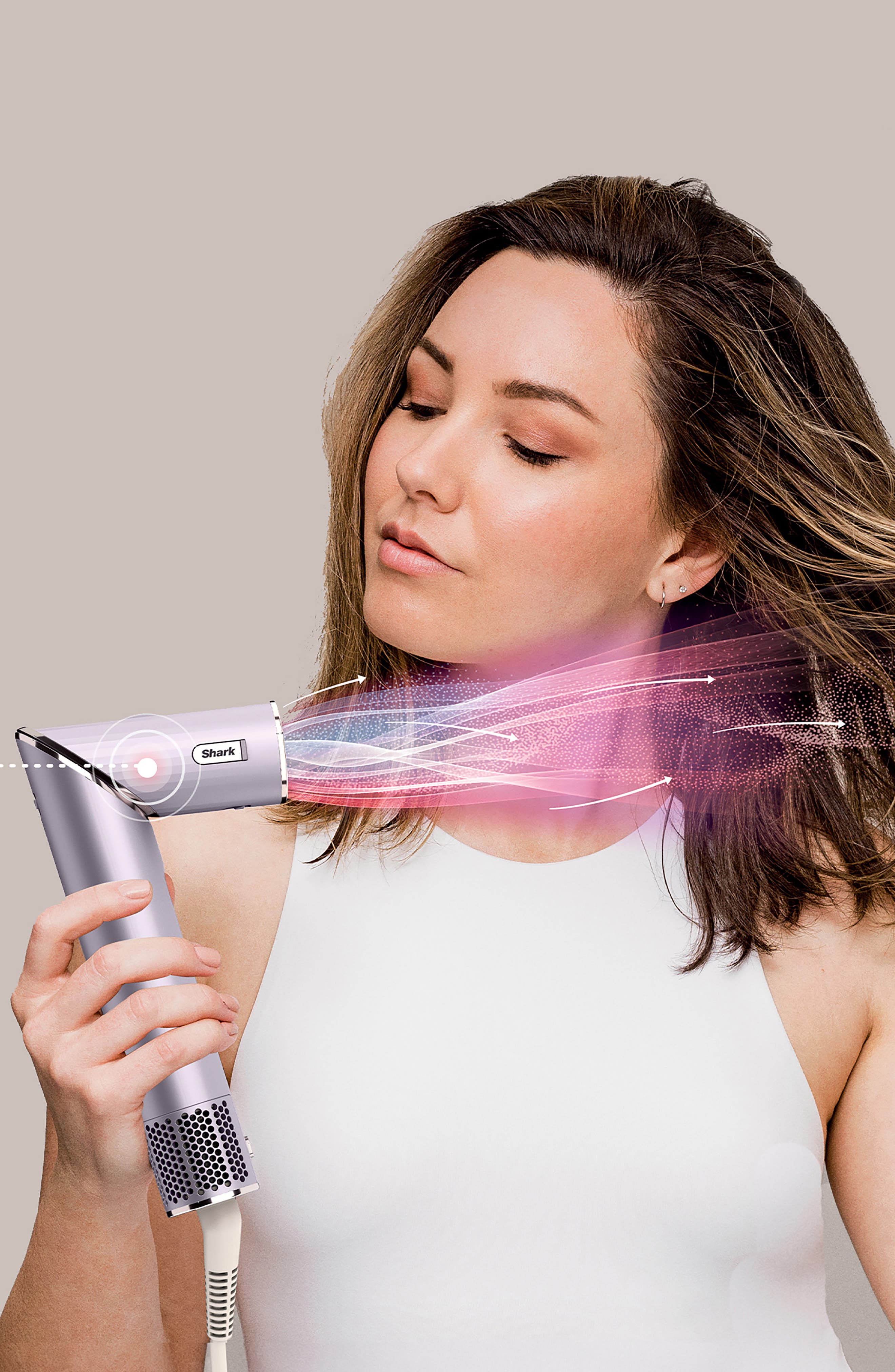 SHARK FlexStyle Air Styling & Drying System in Pearl Pink with Storage Bag - Refurbished