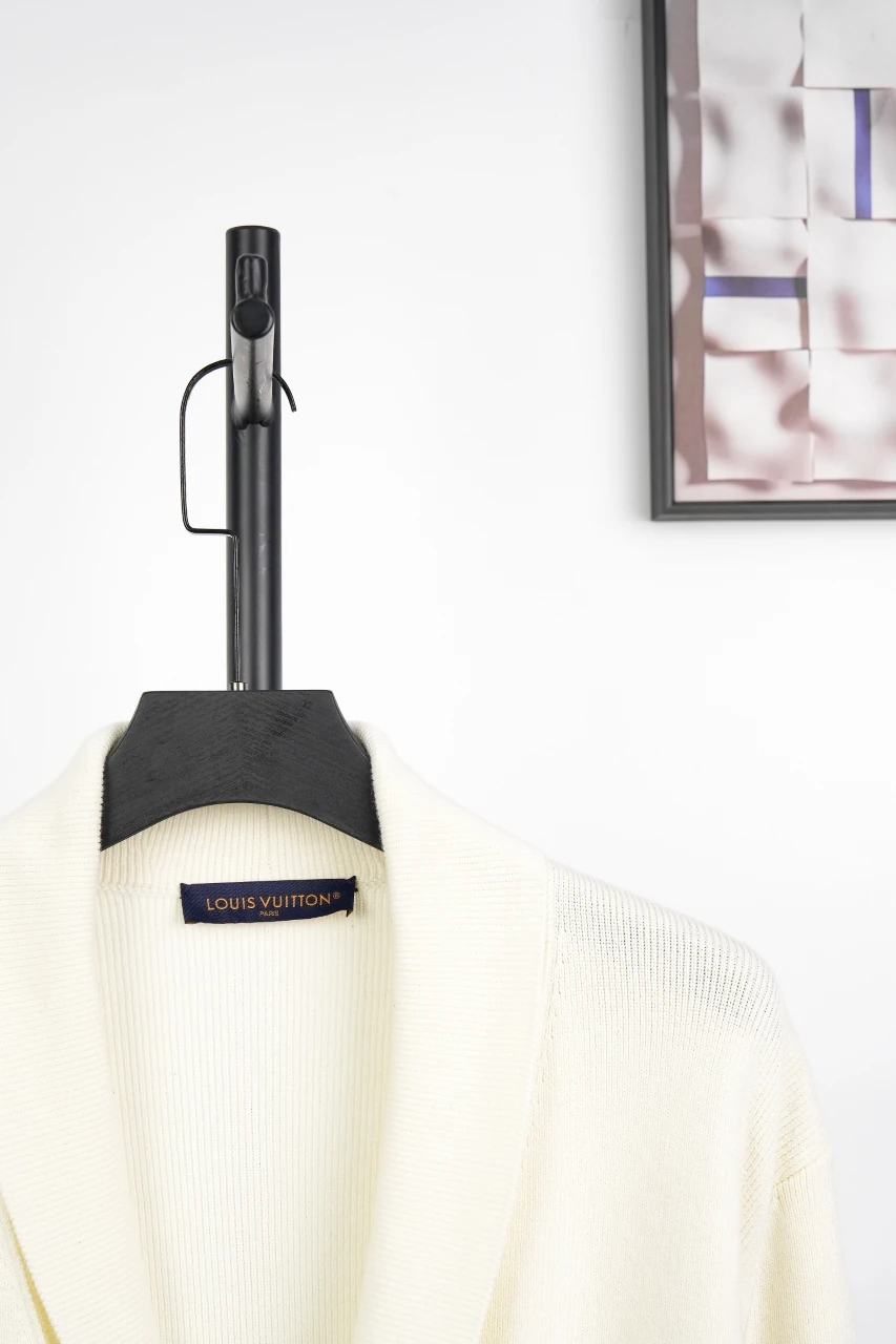 Louis Vuitton Off White Asymmetric Knit Cardigan product photo from LabelPicks