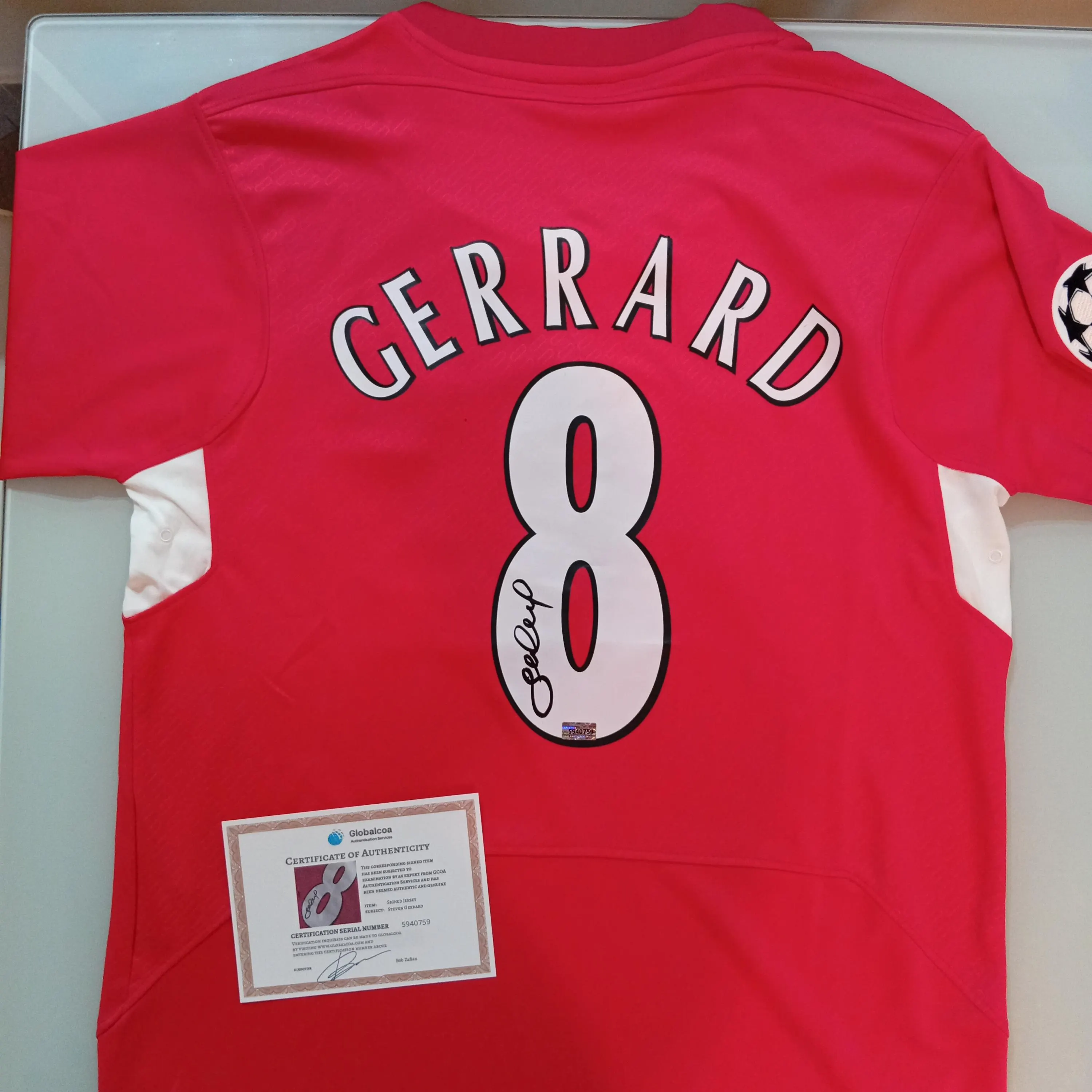 Steven Gerrard Signed Autographed Liverpool Jersey/Shirt With COA