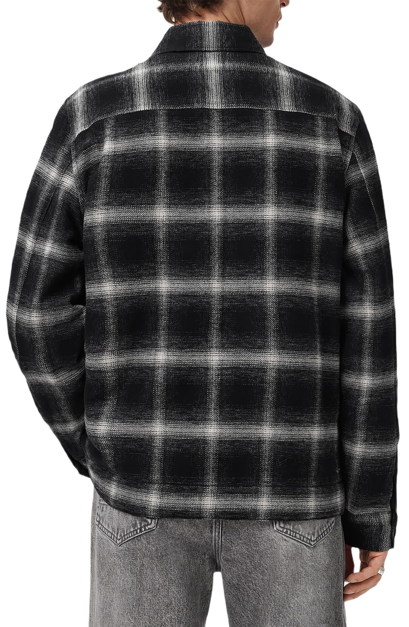 AllSaints Bayo Plaid Cotton Shirt Jacket