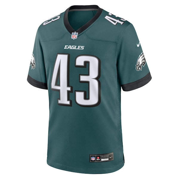 Ben VanSumeren Philadelphia Eagles Nike Team Game Jersey - Midnight Green
