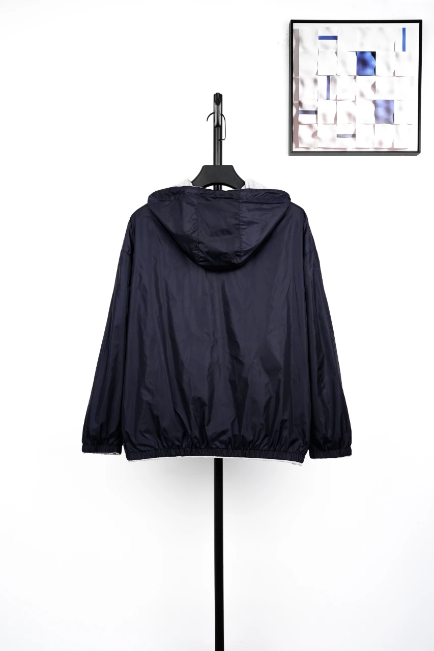 Miu Miu Grey Logo Reversible Hooded Jacket product photo from LabelPicks