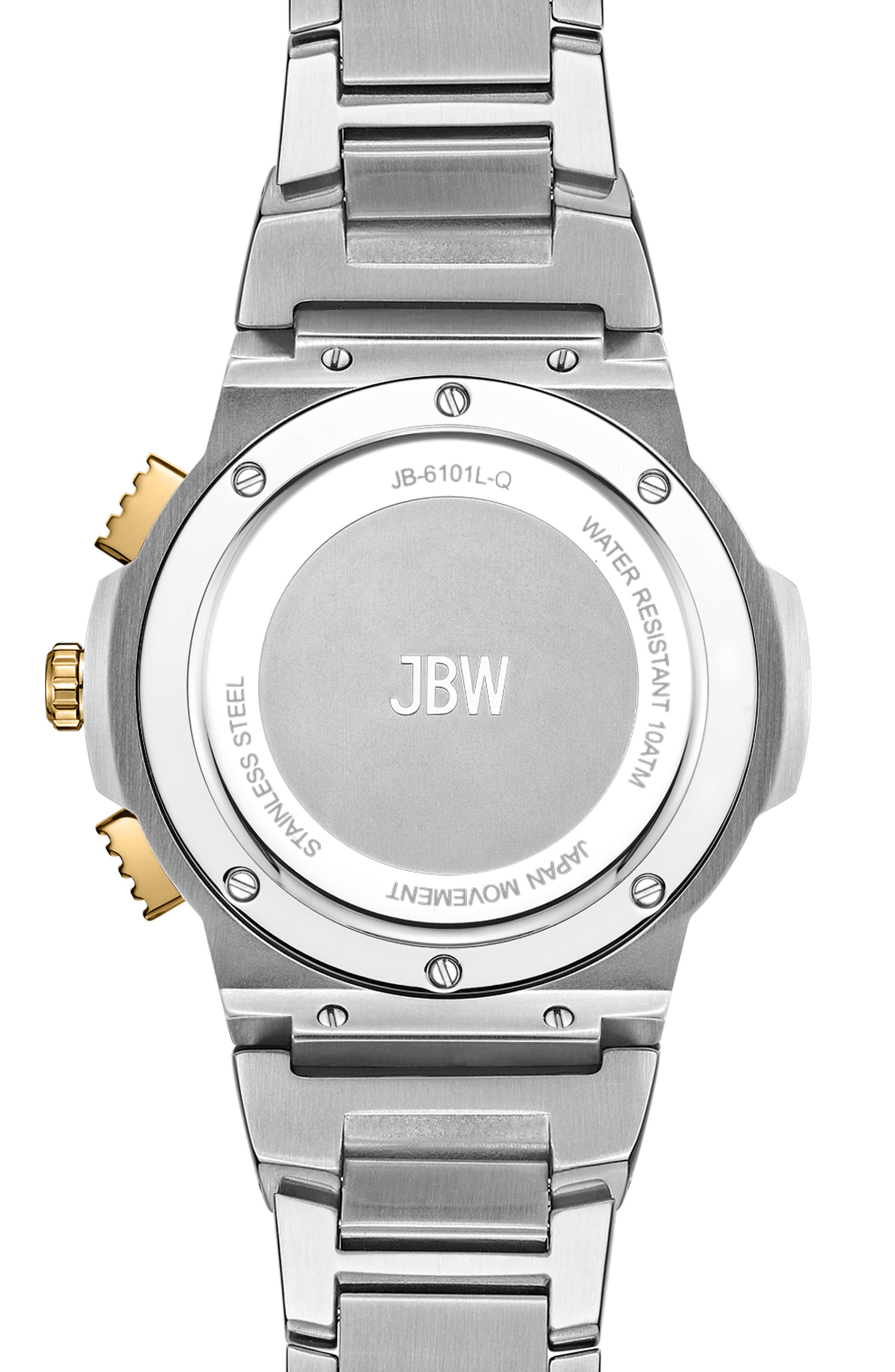 JBW Saxon Diamond Two-Tone Stainless Steel Watch, 44mm - 0.08 ctw