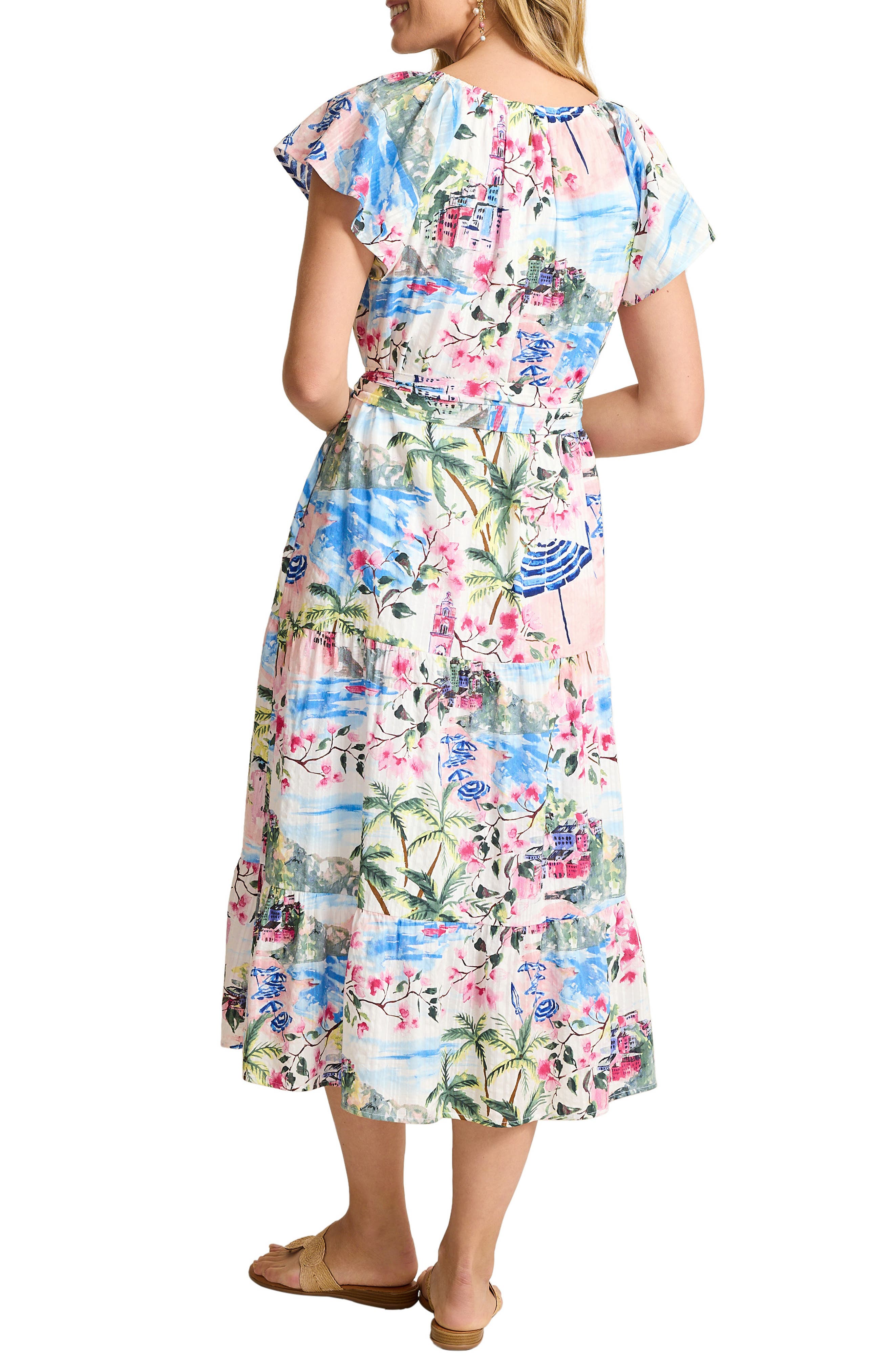 Tommy Bahama Paradise Shores Cotton Blend Midi Dress