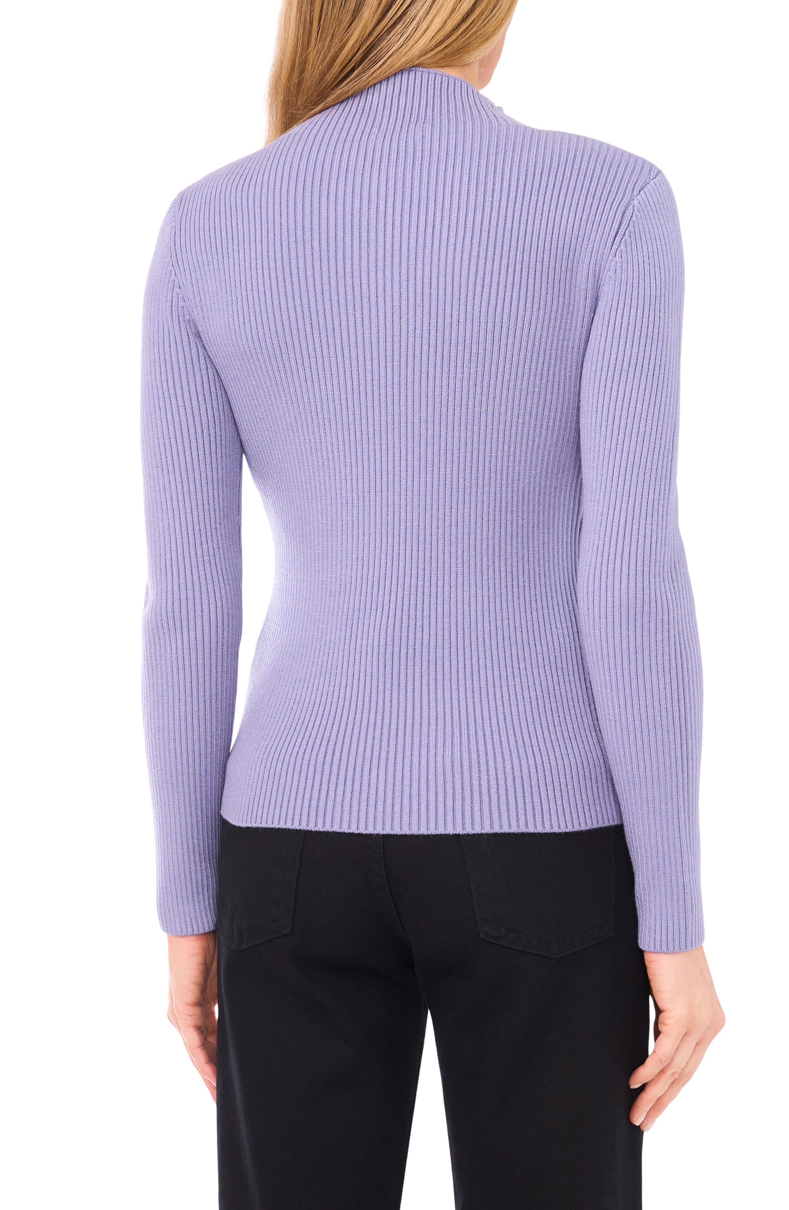 Halogen® Rib Quarter Zip Sweater