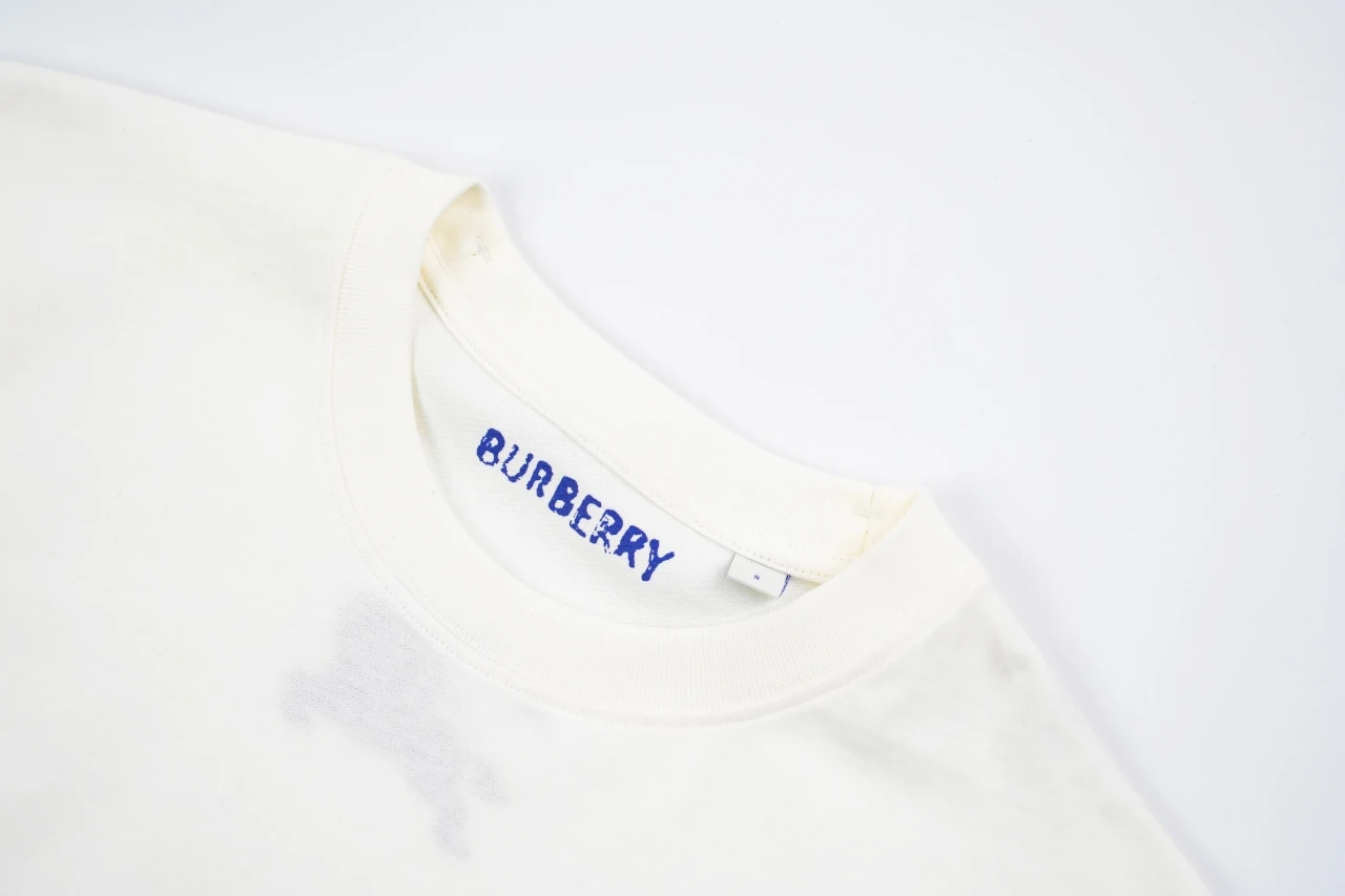 Burberry White Double Equestrian Knight Embroidered T-Shirt product photo from LabelPicks