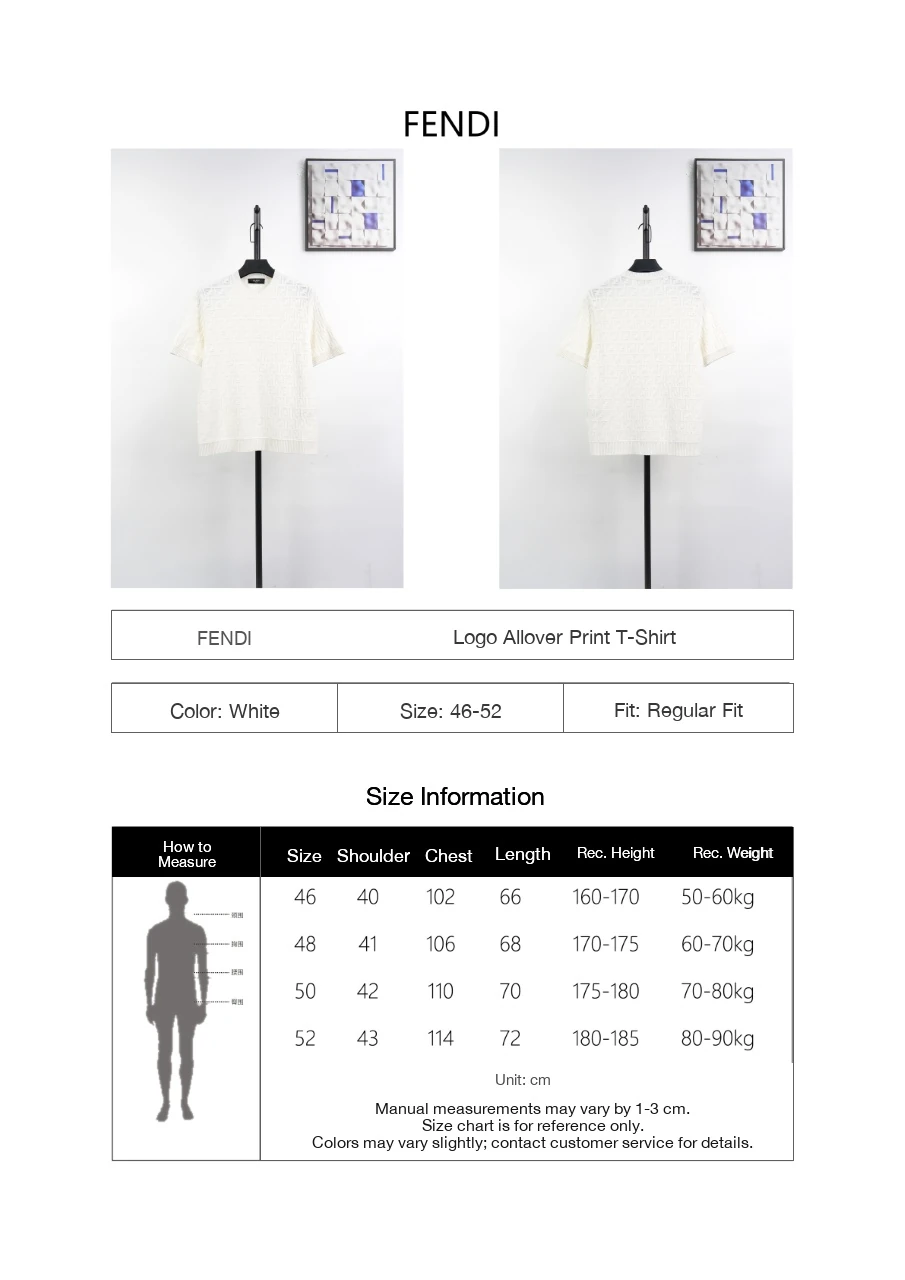 Fendi White Allover FF Knit T-Shirt product photo from LabelPicks