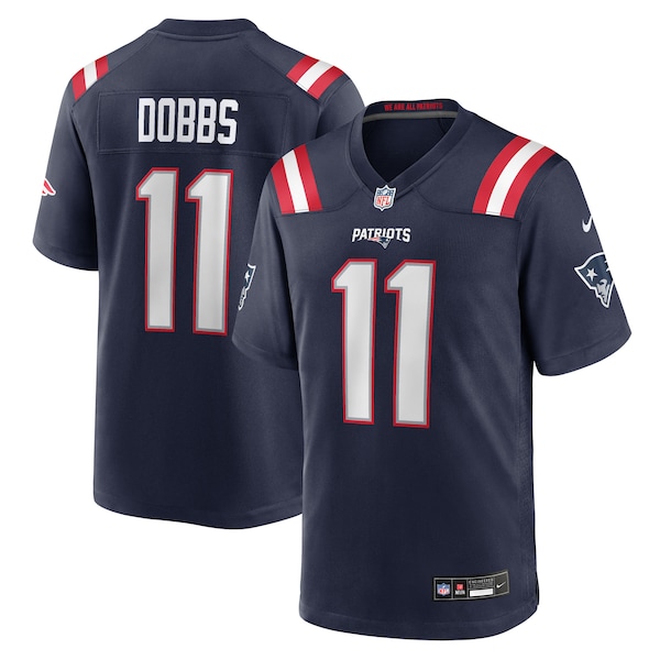 Joshua Dobbs New England Patriots Nike Team Game Jersey -  Navy
