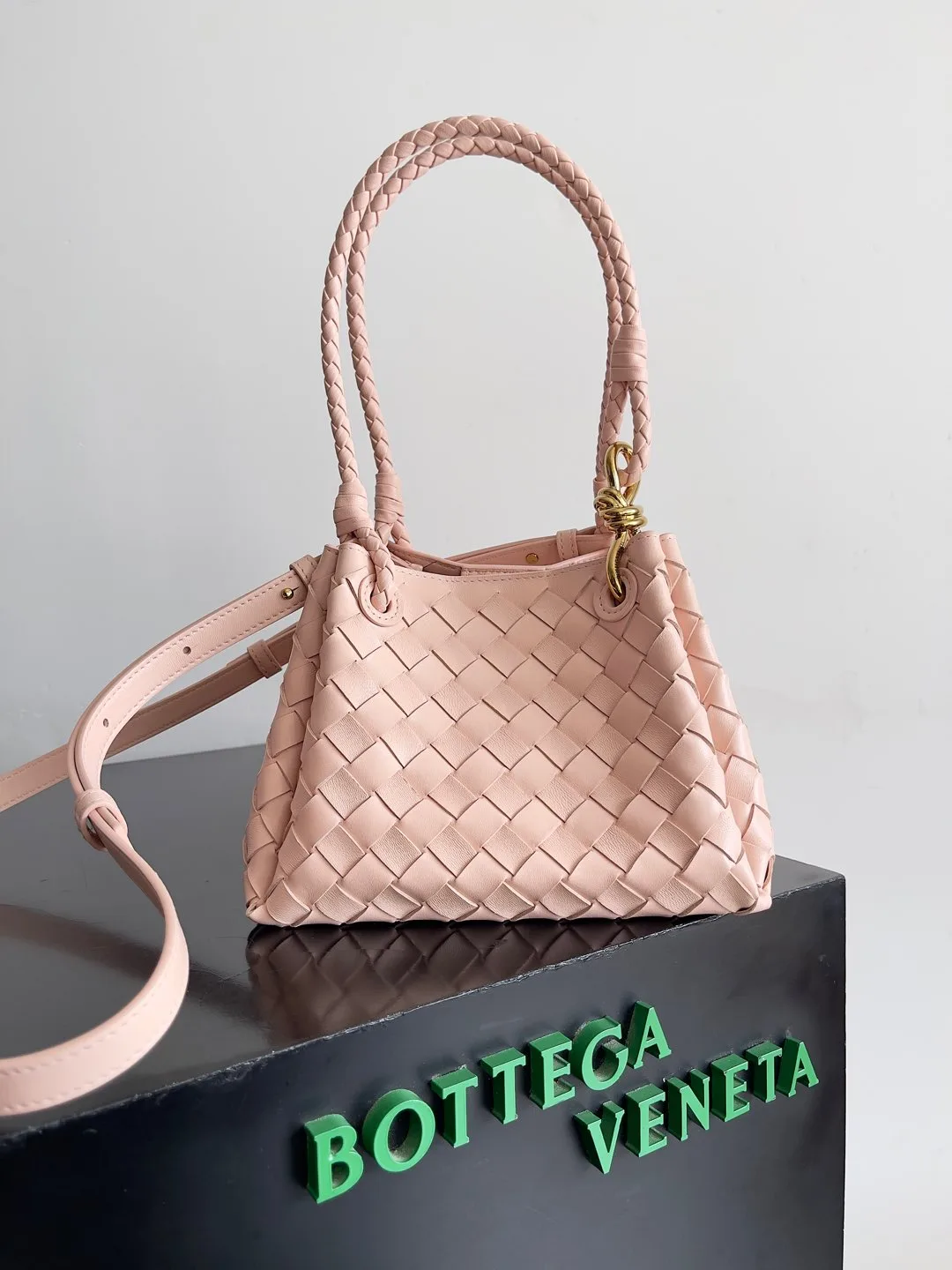 Bottega Veneta Pink Andiamo Top Handle Bag product photo from LabelPicks