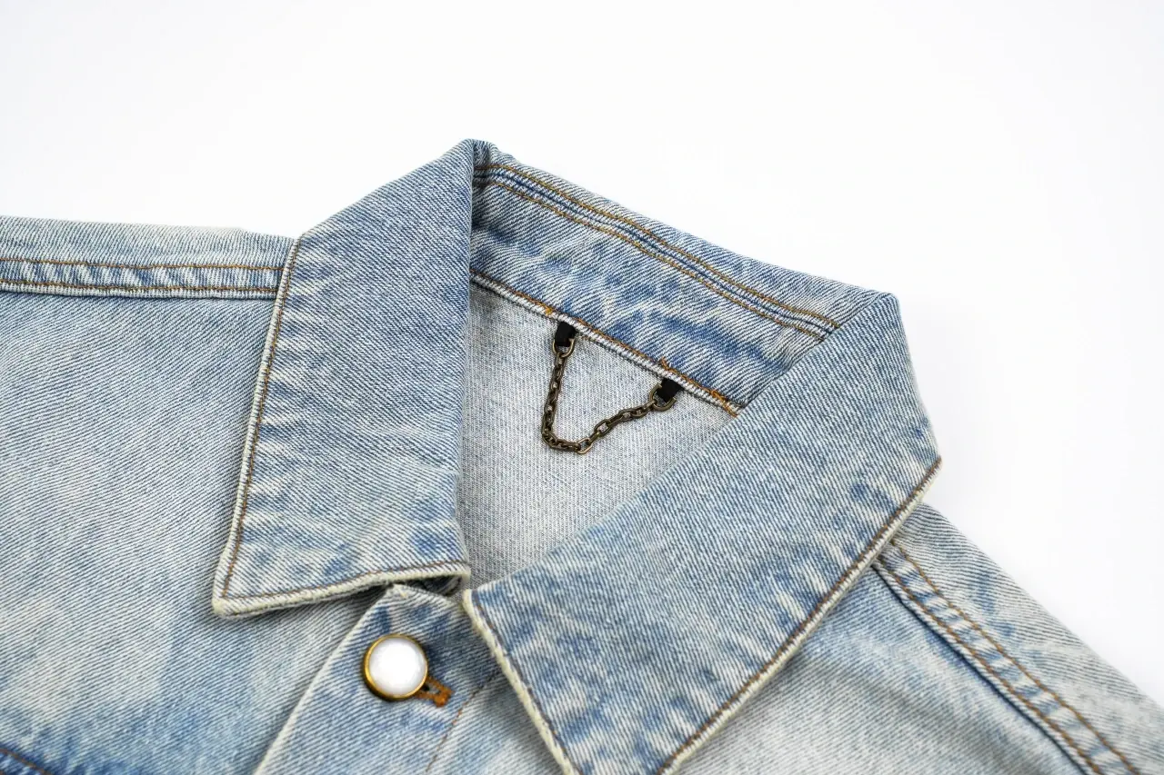 Louis Vuitton Light Blue Monogram Letter Stitch Denim Jacket product photo from LabelPicks