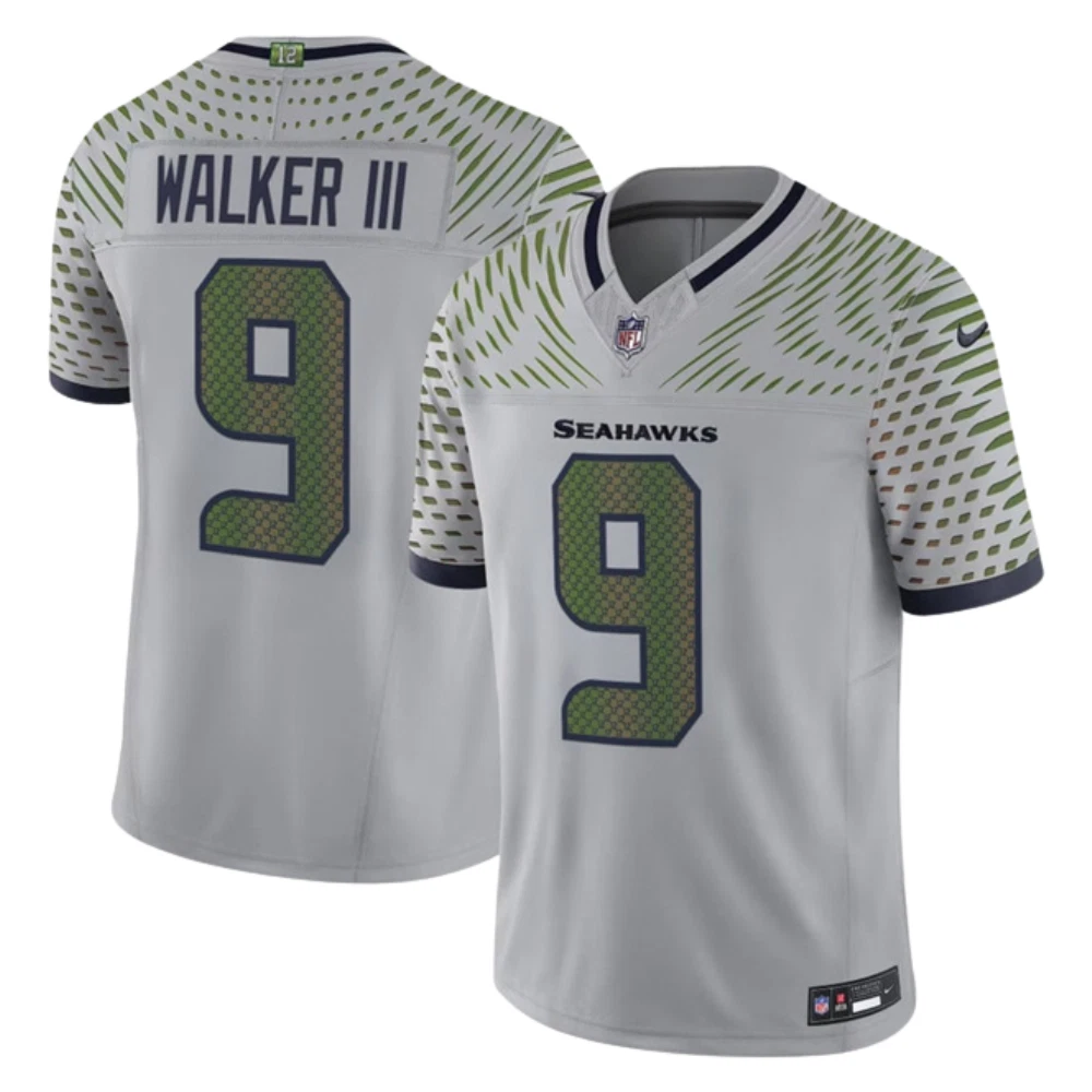 Kenneth Walker III Seattle Seahawks Nike 2025 RIVALRIES Vapor Limited Jersey - Gray