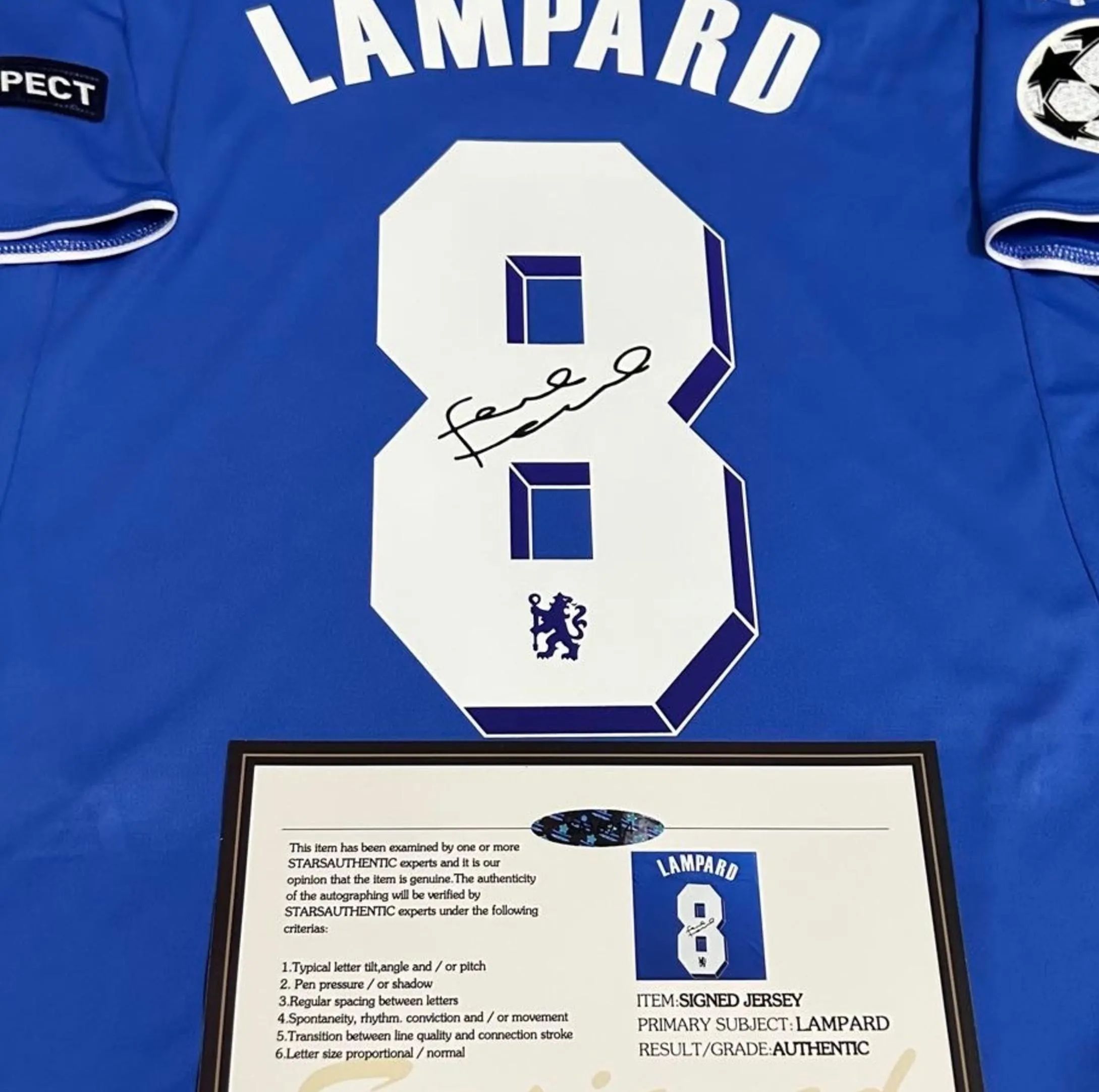 Frank Lampard SIGNED Chelsea UCL Final 11/12 Home Jersey/Shirt - COA - 2012