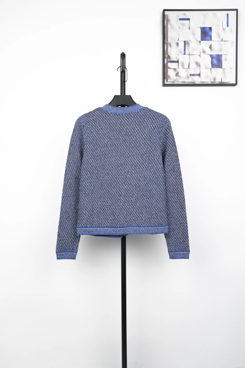 GUCCI Denim Blue Twill-Knit Cropped Cardigan product photo from LabelPicks